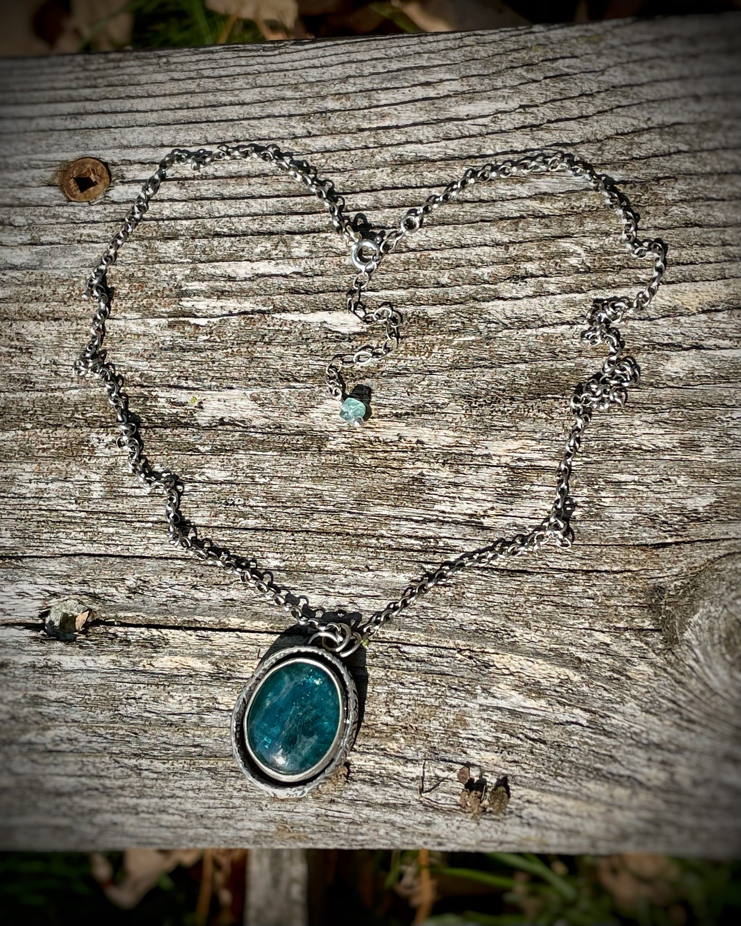 Patterned Border Gemstone Pendants