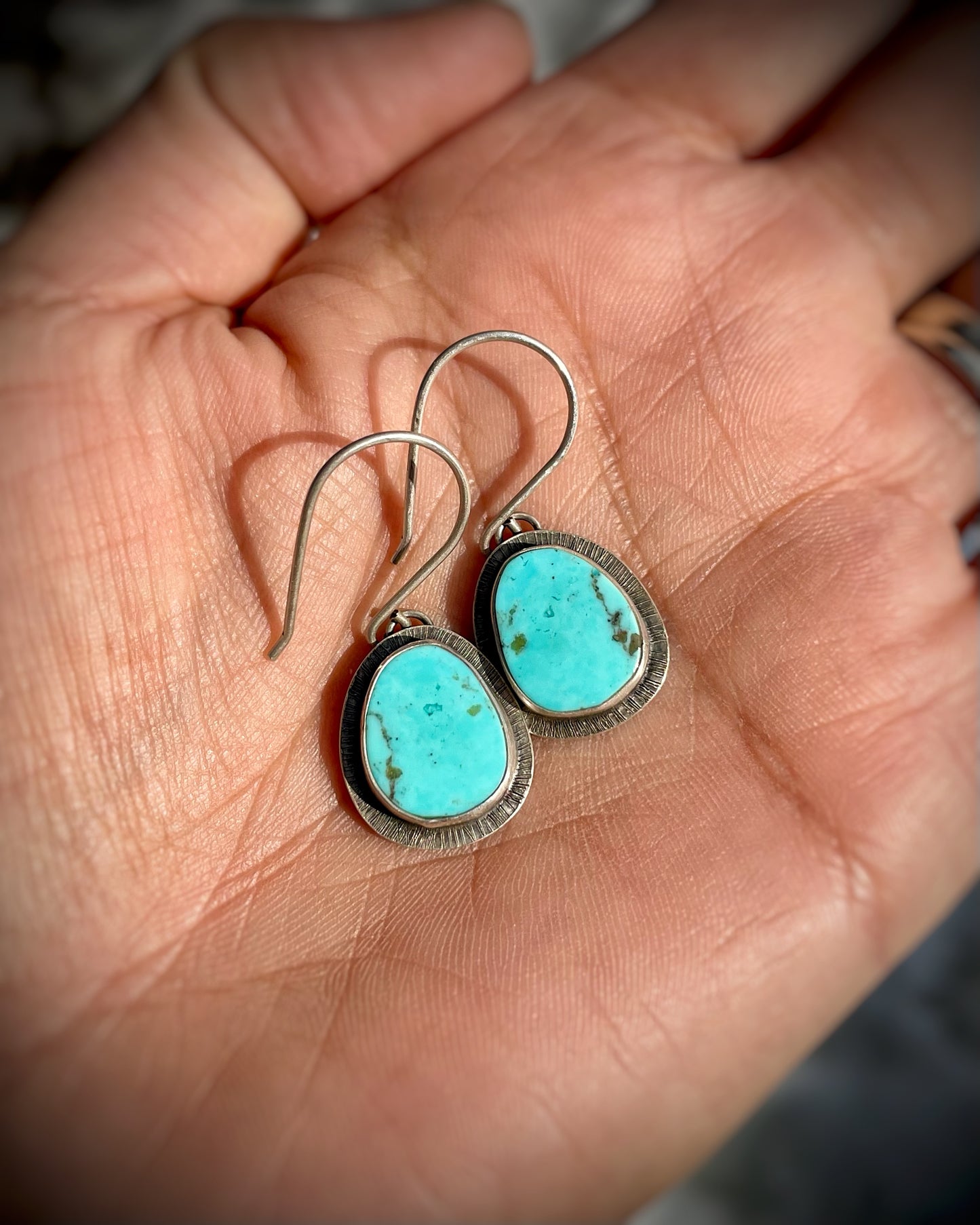 American Turquoise Freeform Dangles