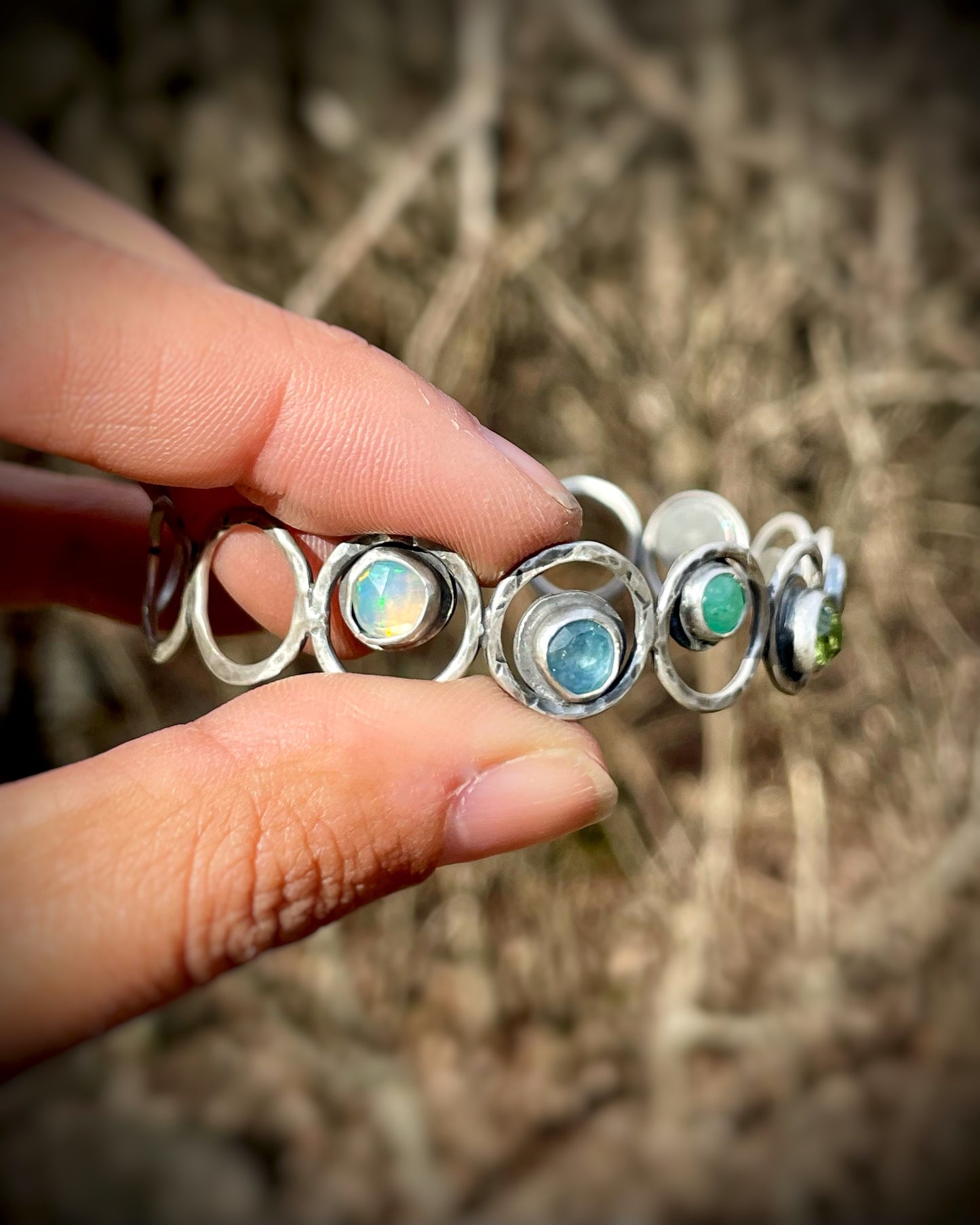 Orbit Gemstone Statement Cuff