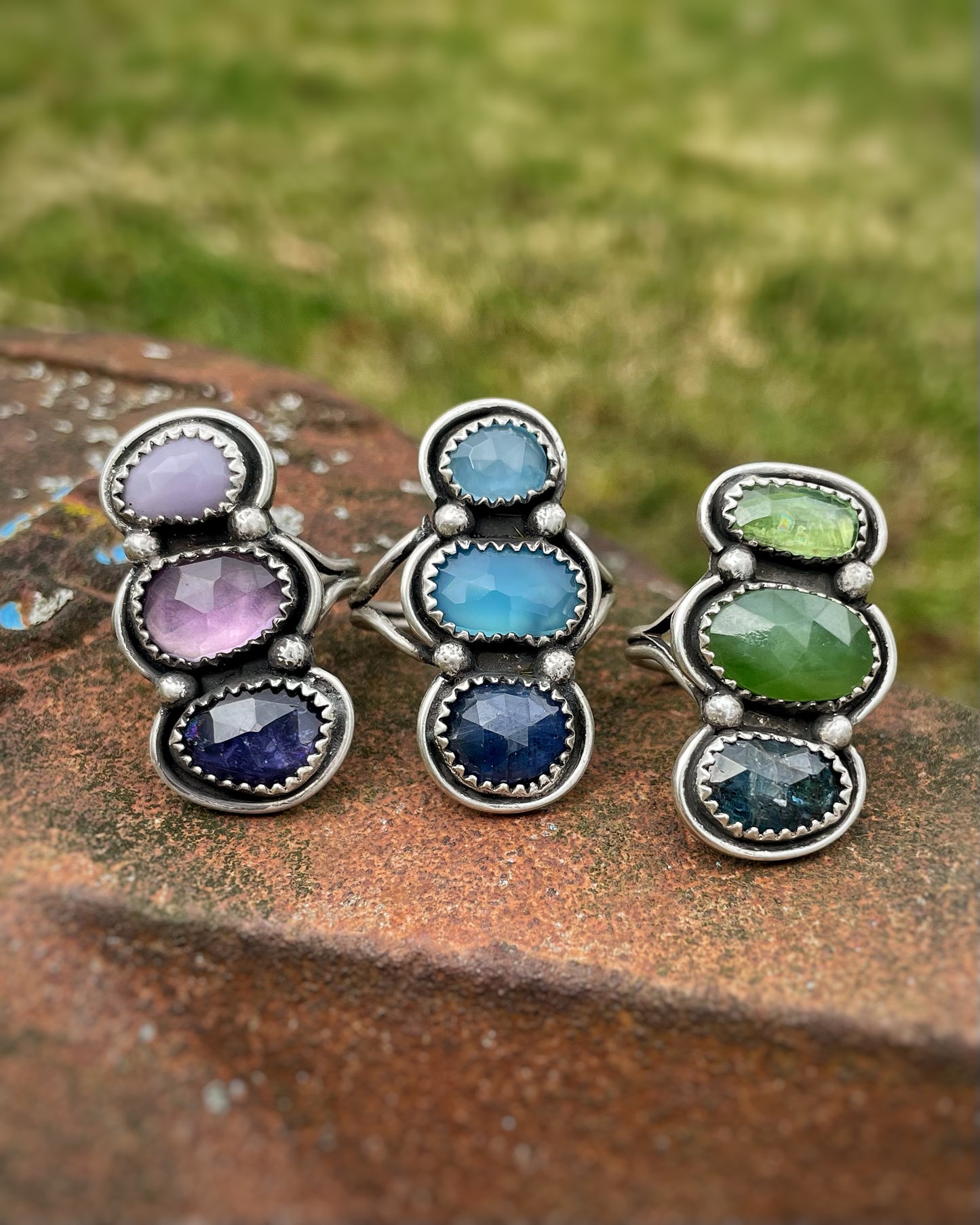 Multi-Gemstone Ring - Bright Blues
