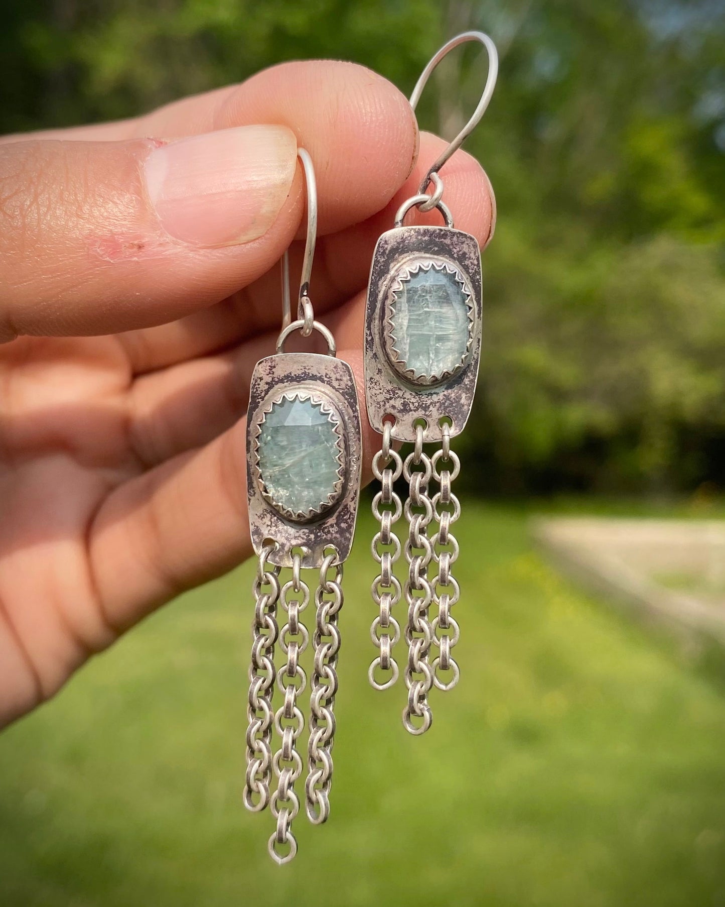 Aqua Kyanite Fringe