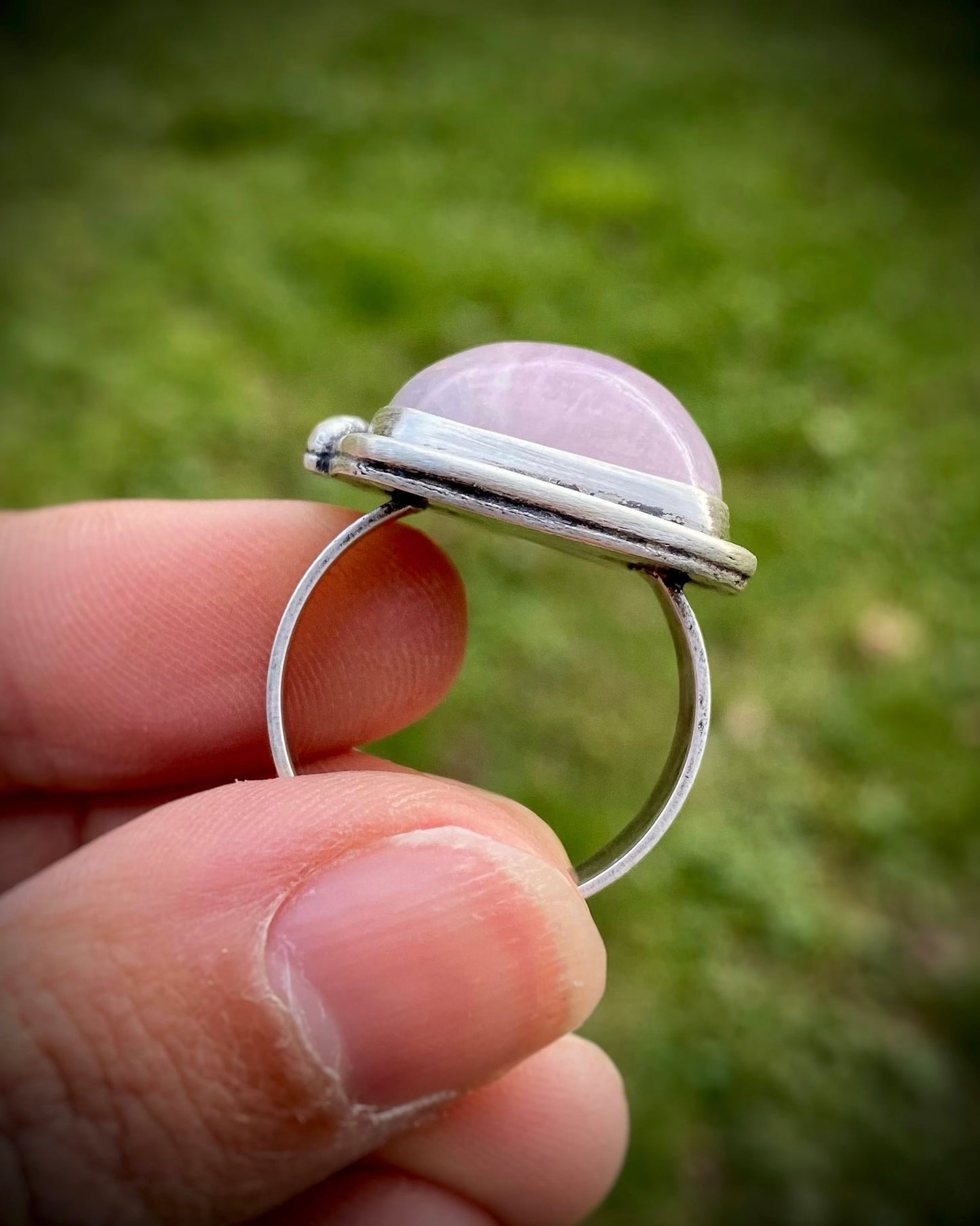 Kunzite Square Ring