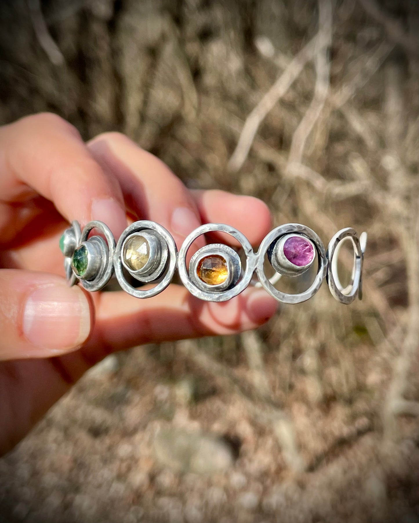 Orbit Gemstone Statement Cuff