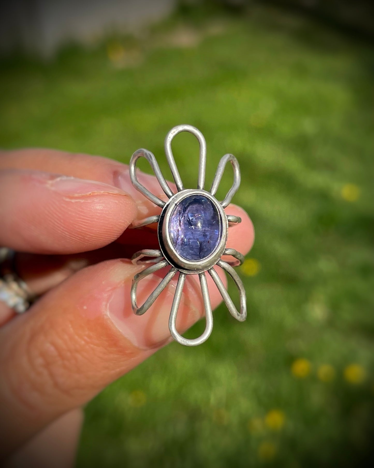Tanzanite Flower Ring II