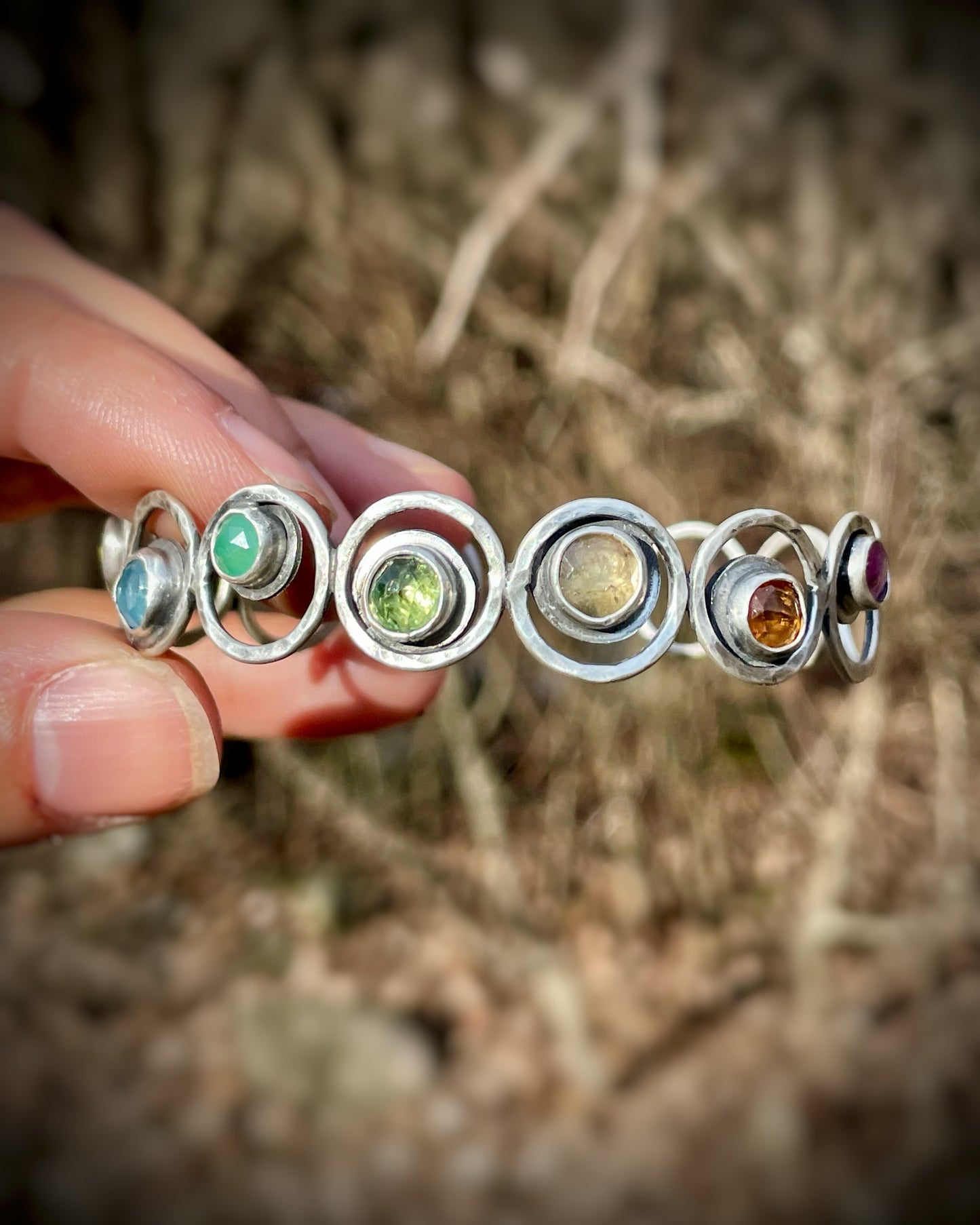 Orbit Gemstone Statement Cuff