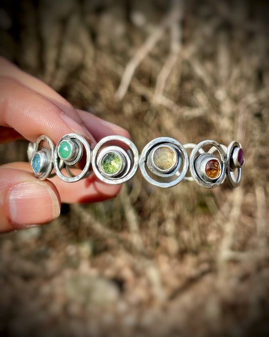 Orbit Gemstone Statement Cuff