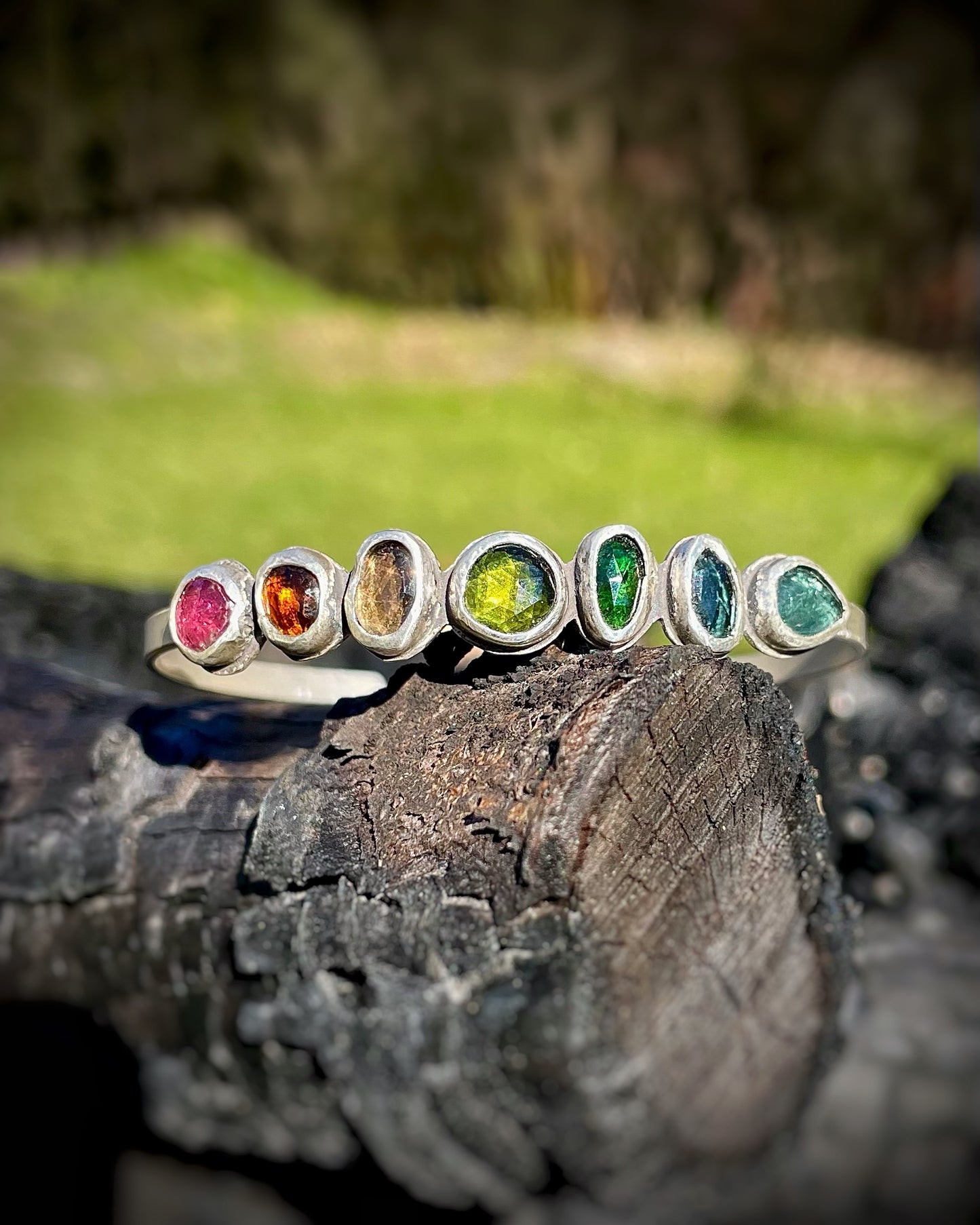 Tourmaline Rainbow Cuff (Sz Small)