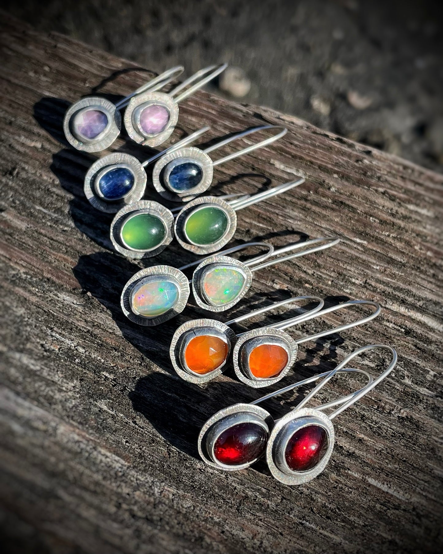 Gemstone Drop Earrings