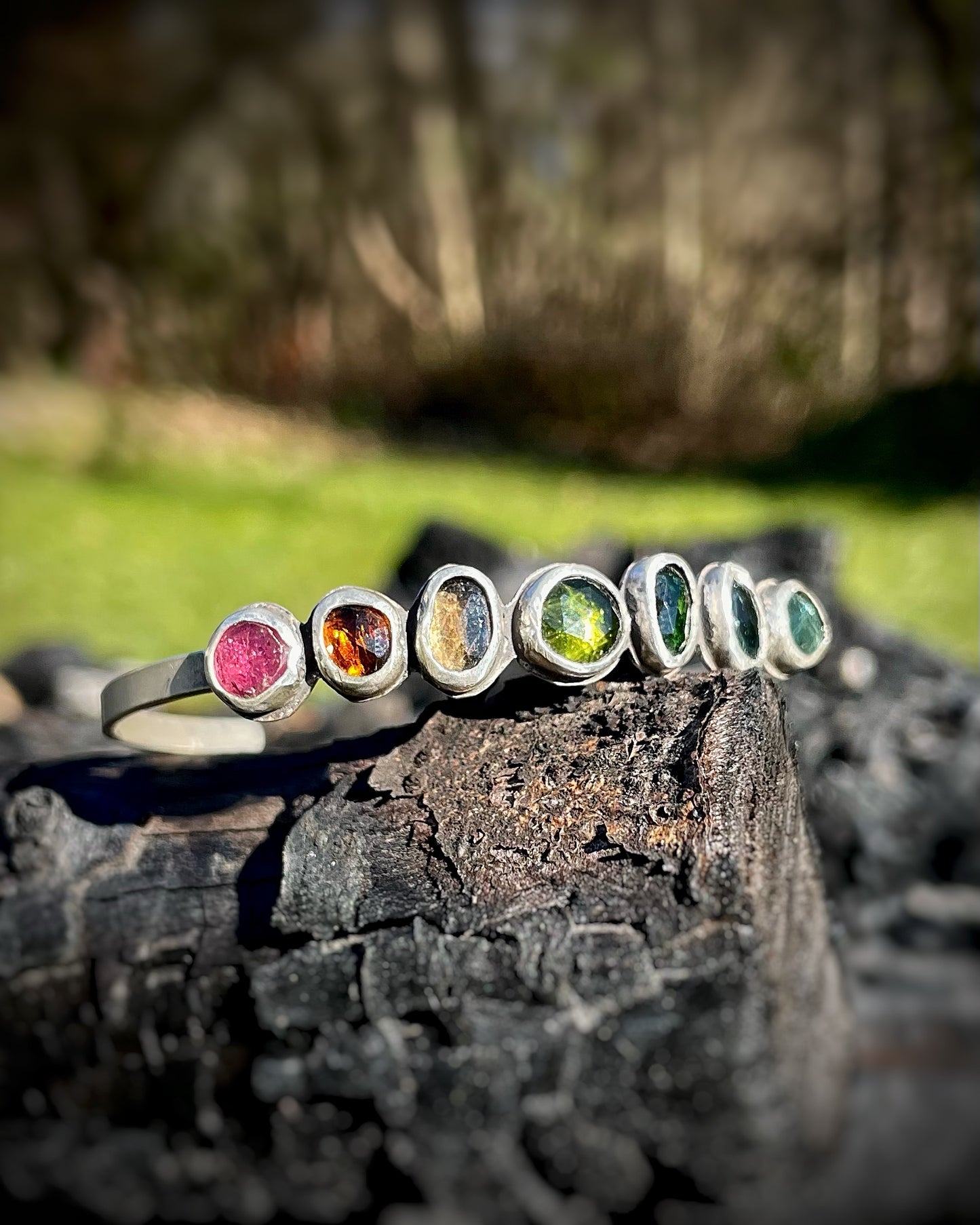 Tourmaline Rainbow Cuff (Sz Small)