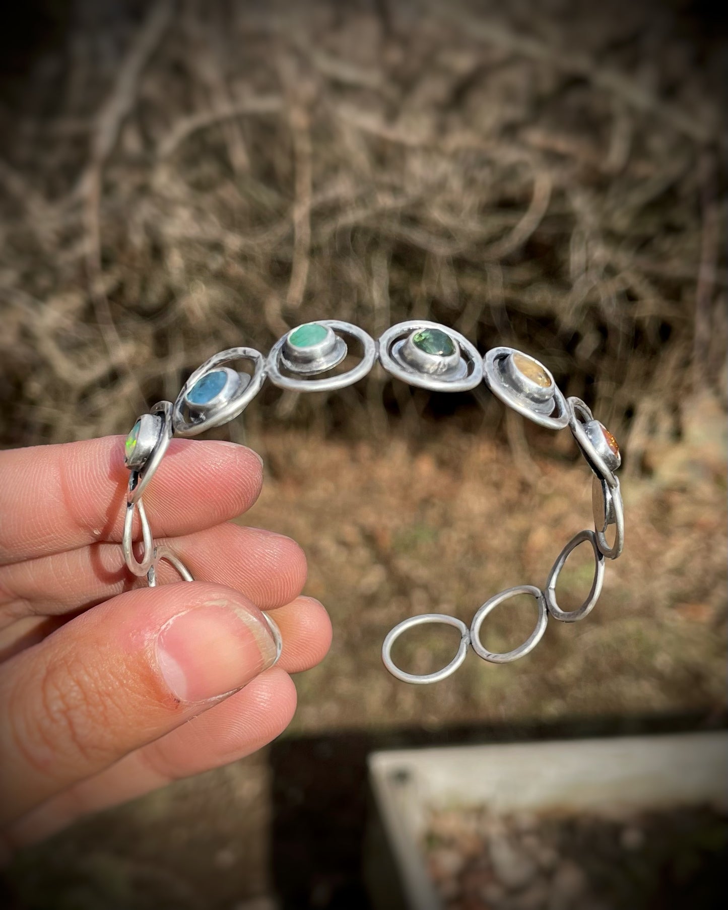 Orbit Gemstone Statement Cuff