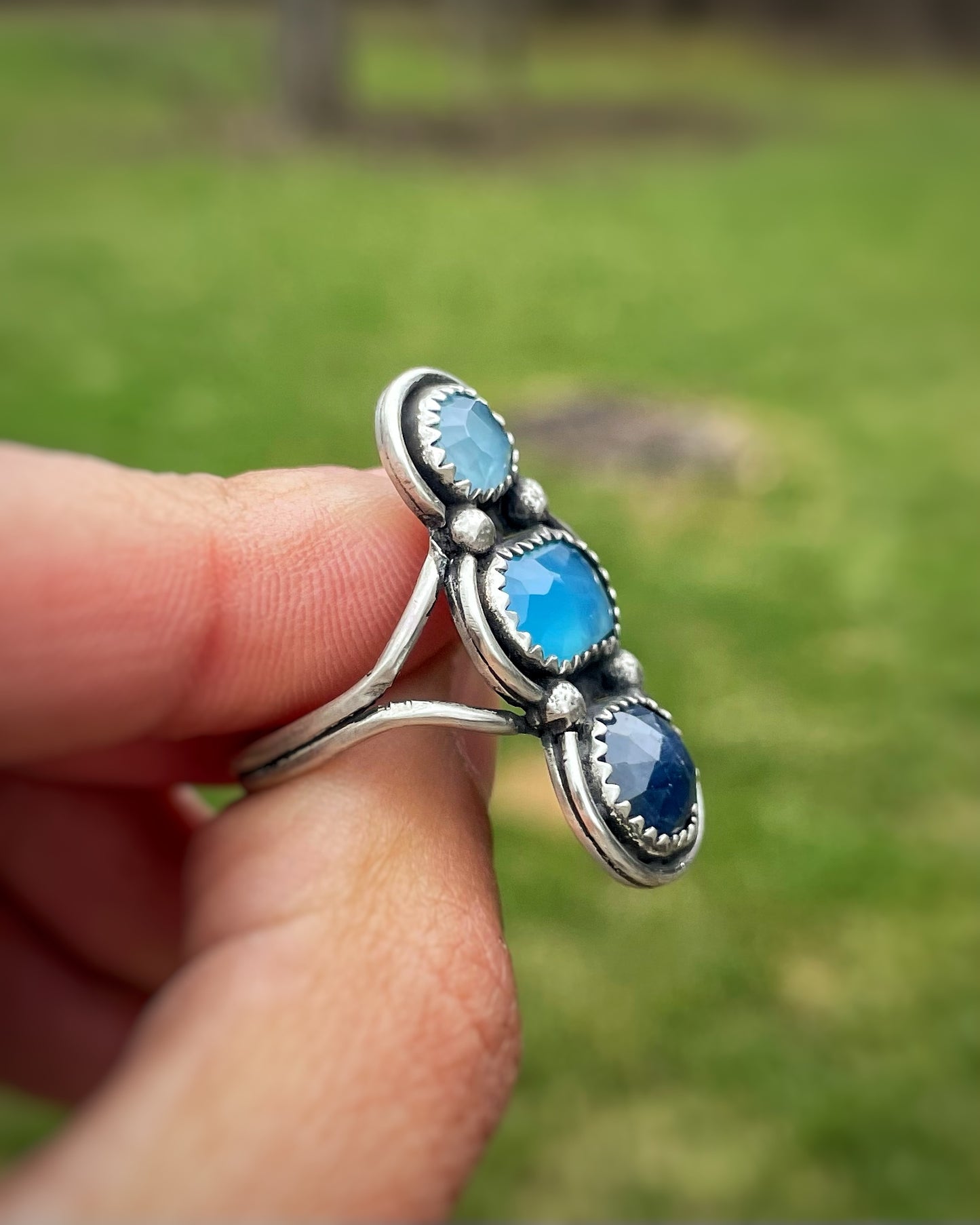 Multi-Gemstone Ring - Bright Blues