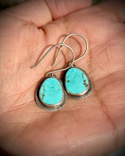American Turquoise Freeform Dangles
