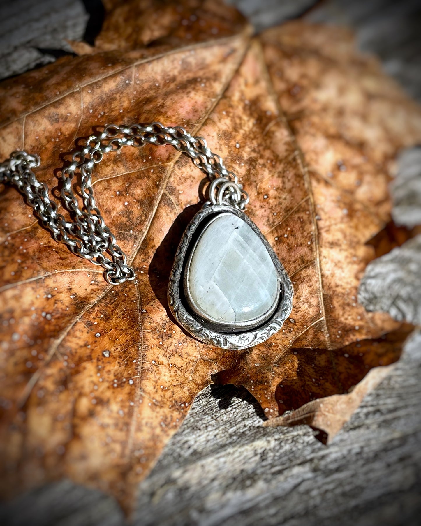 Patterned Border Gemstone Pendants