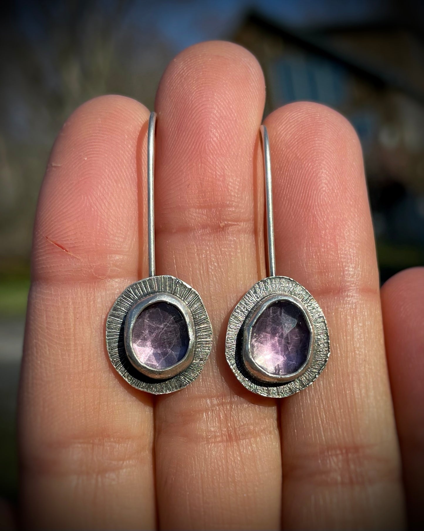 Gemstone Drop Earrings