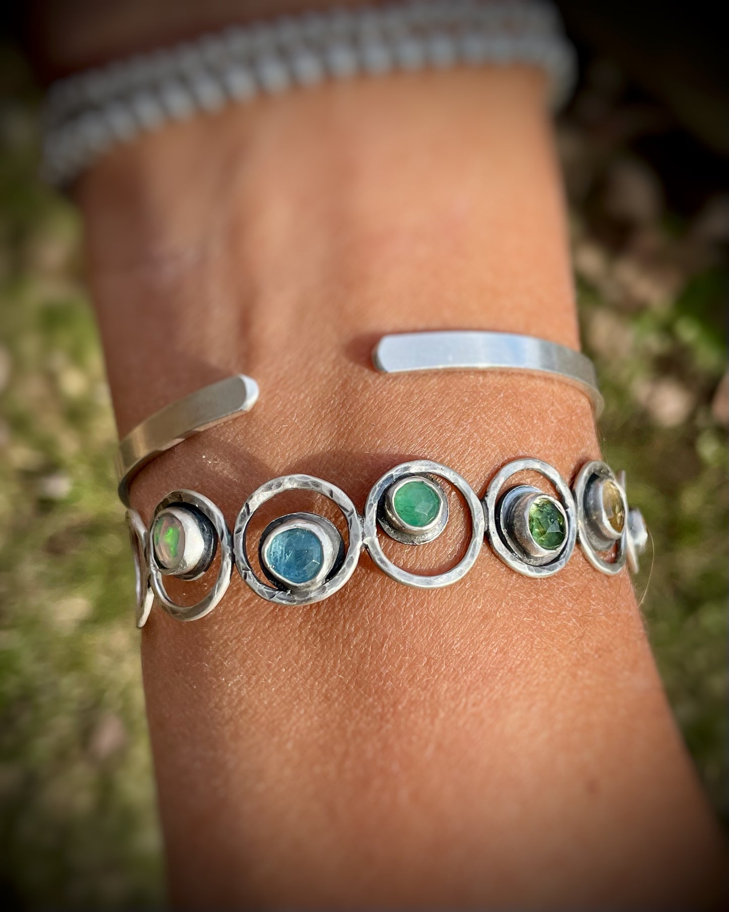 Orbit Gemstone Statement Cuff
