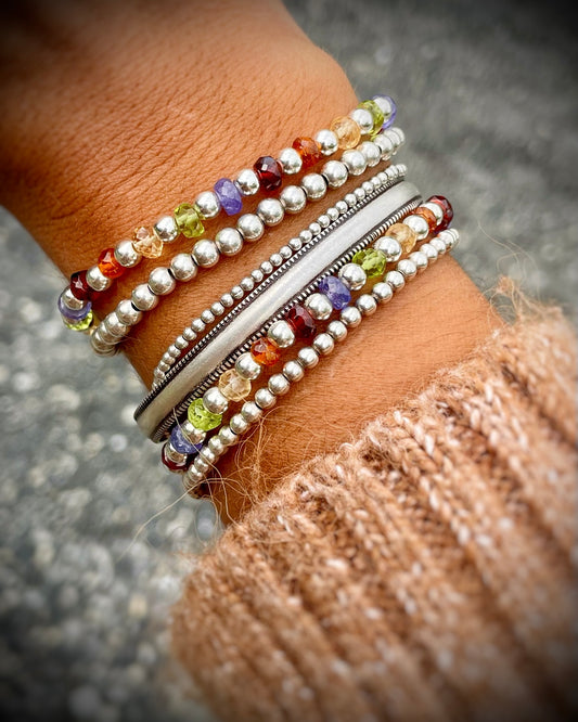 Rainbow Gemstone Stretch Bracelet