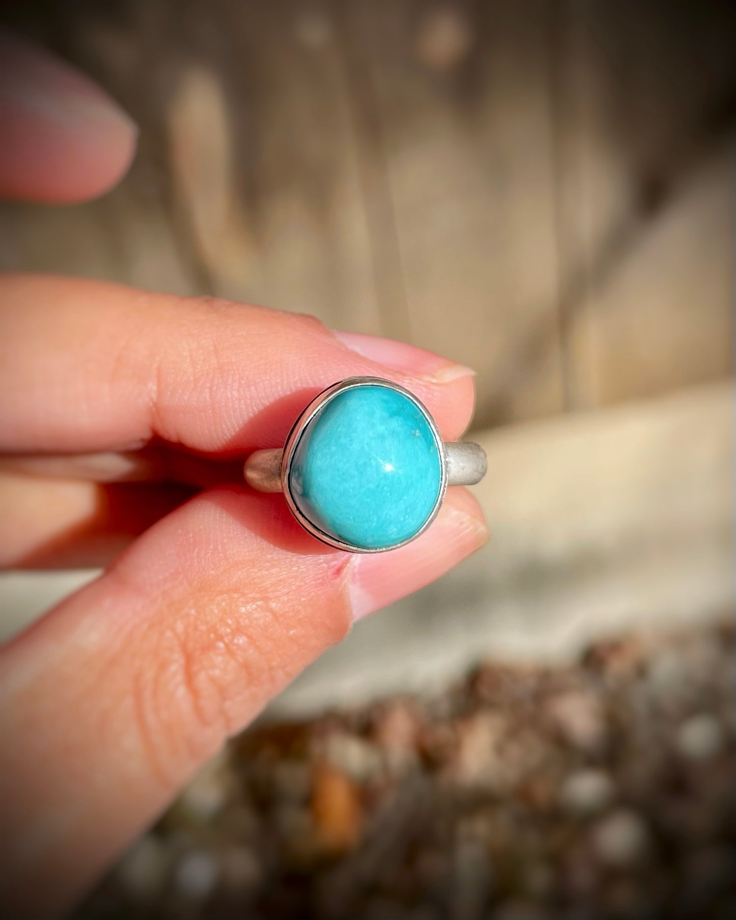 Fox Mine Turquoise Nugget Ring