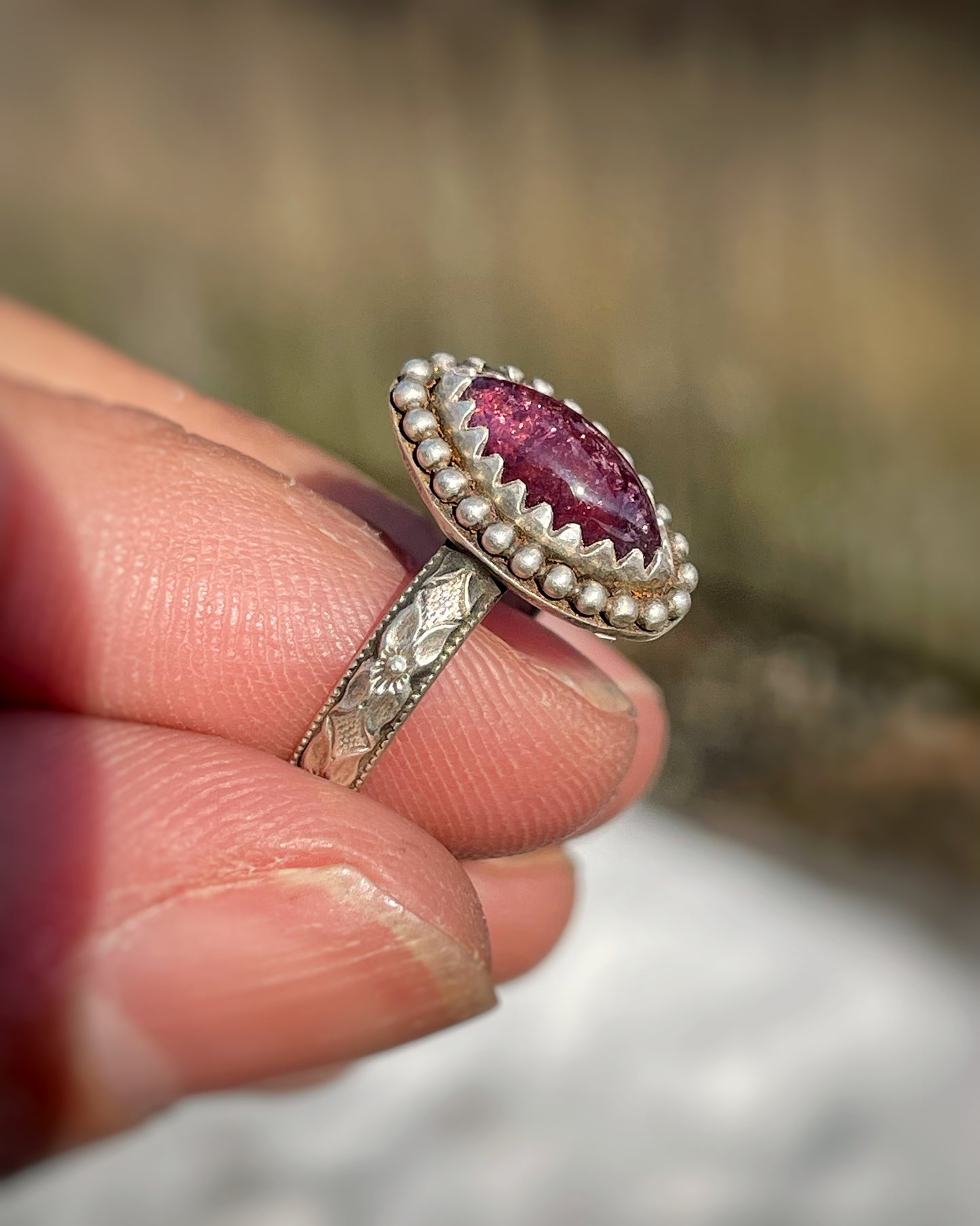 Pink Tourmaline Marquise Ring