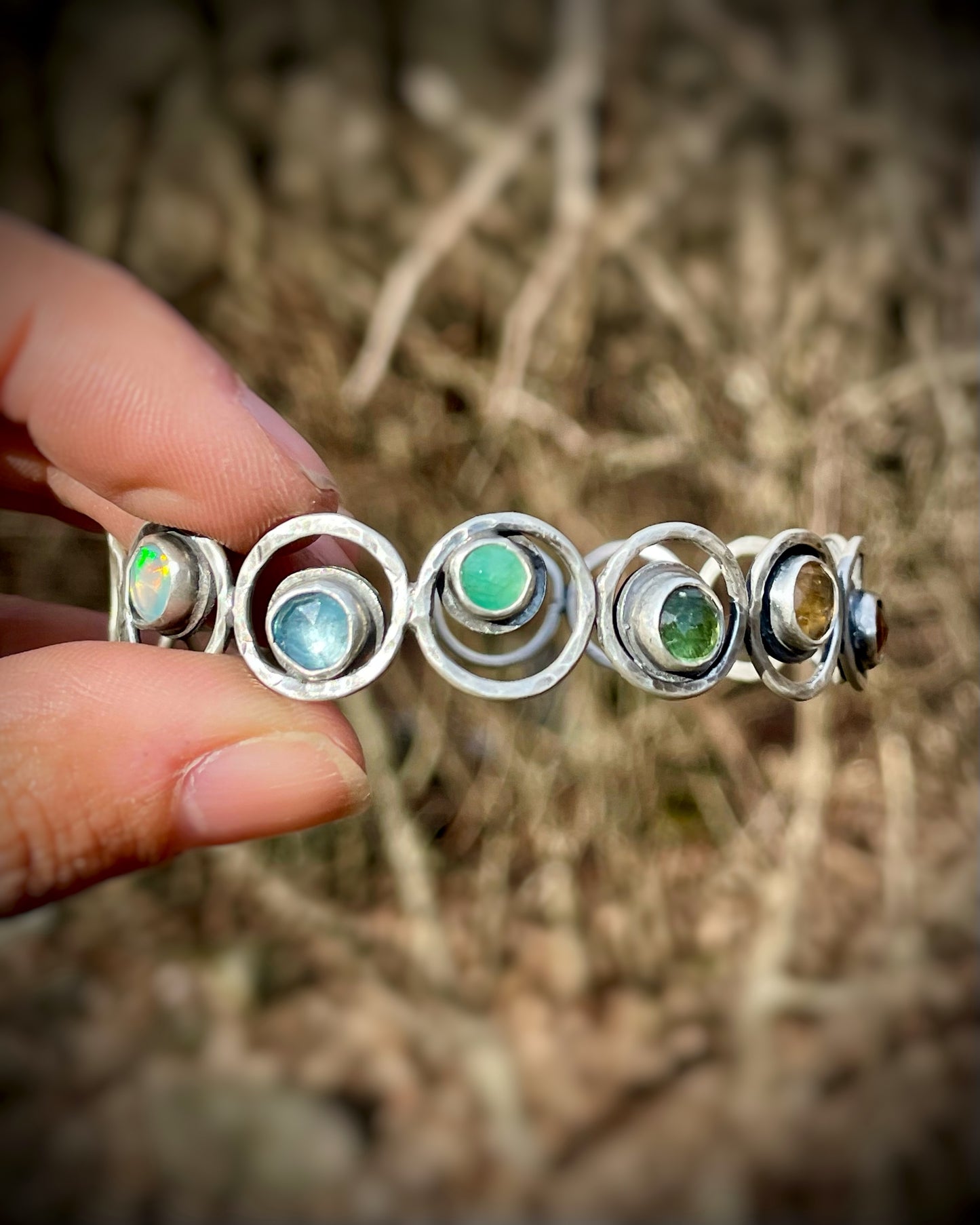 Orbit Gemstone Statement Cuff