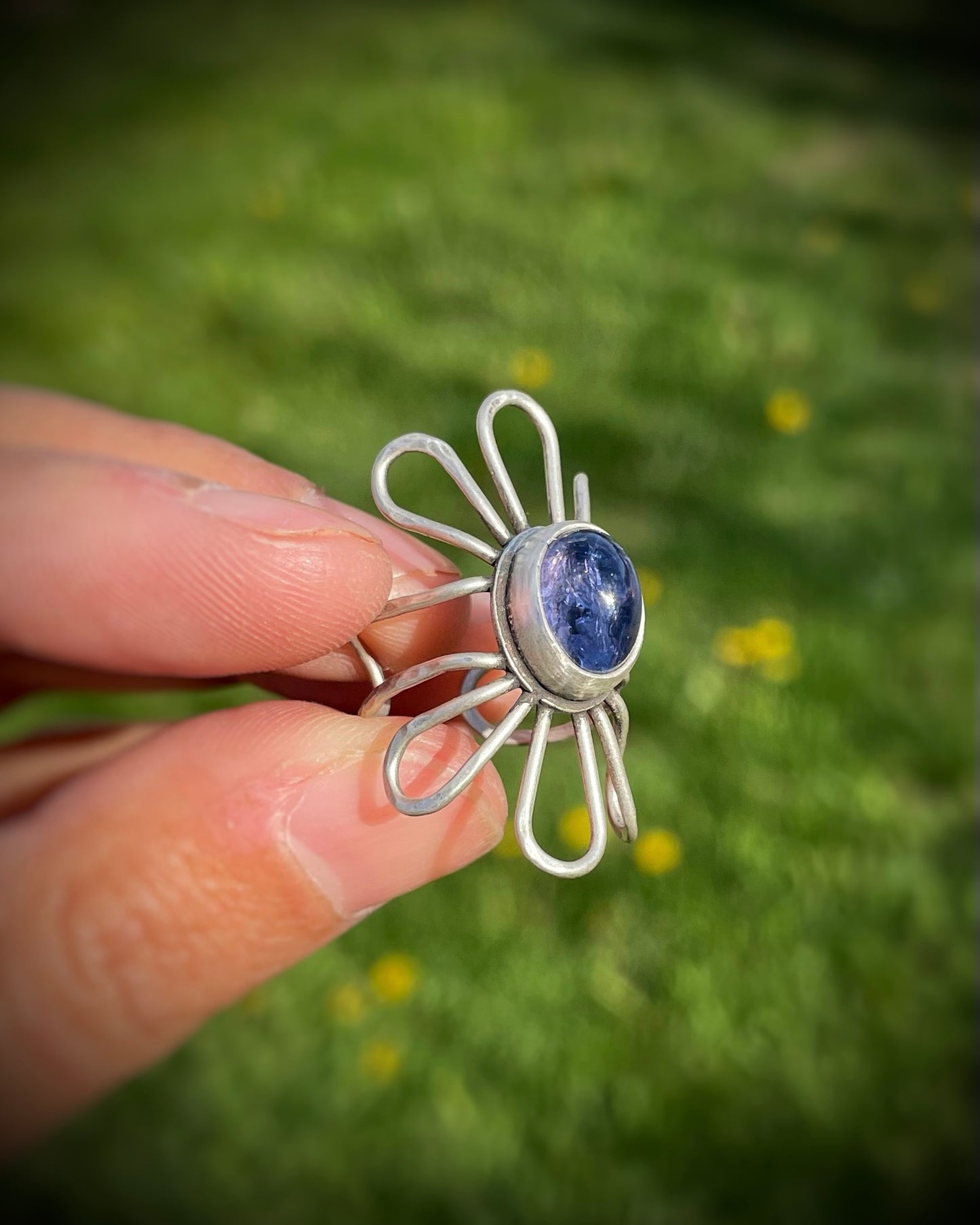 Tanzanite Flower Ring II