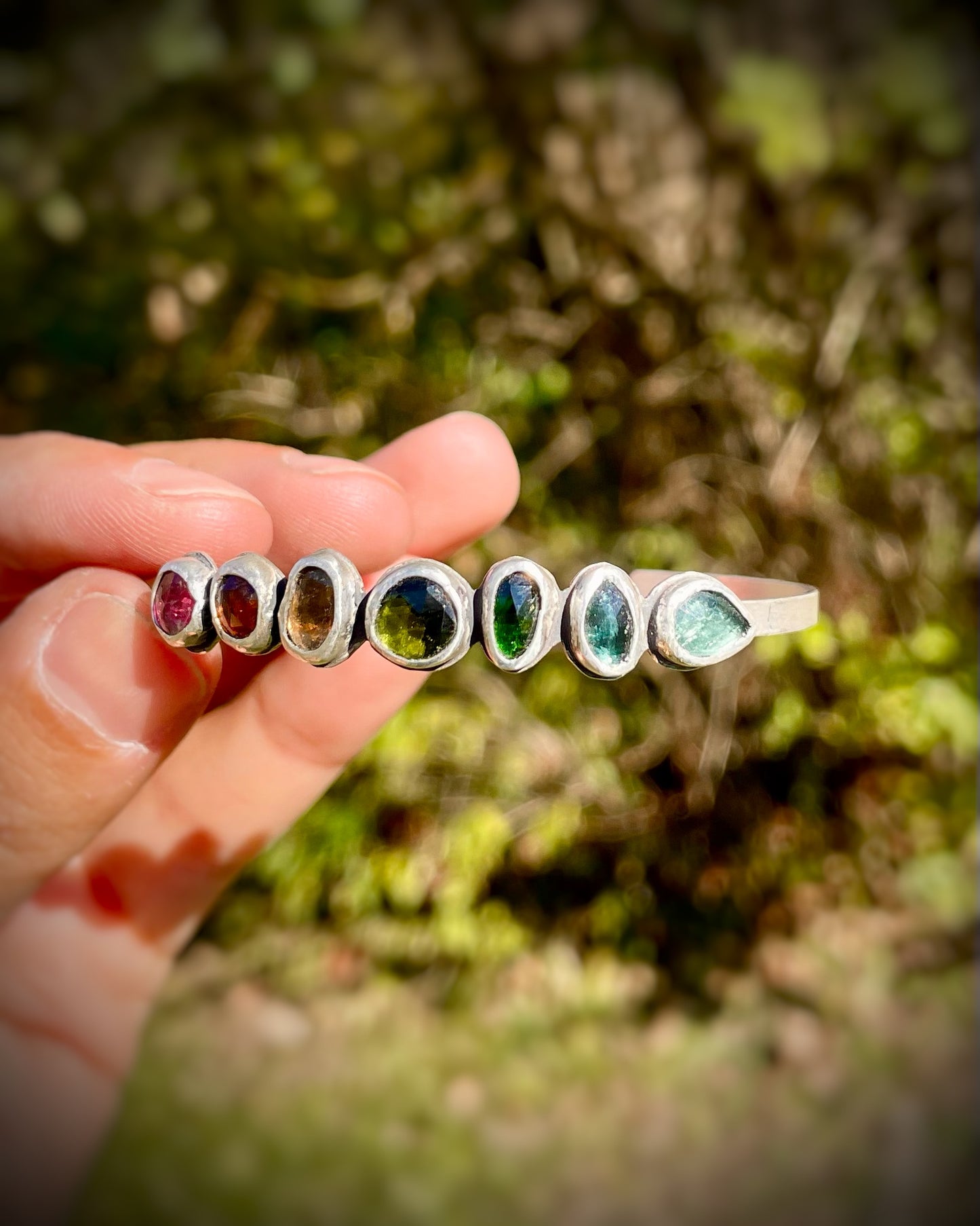 Tourmaline Rainbow Cuff (Sz Small)