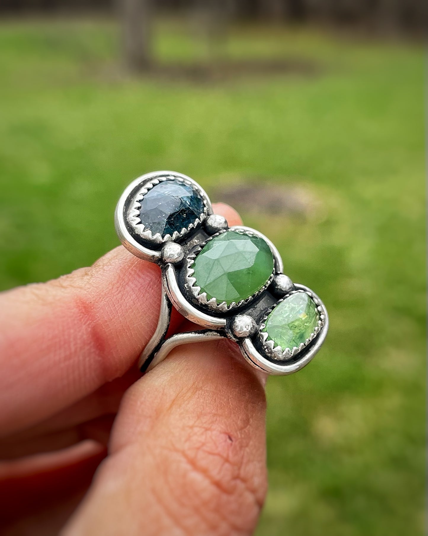 Multi-Gemstone Ring - Lush Greens
