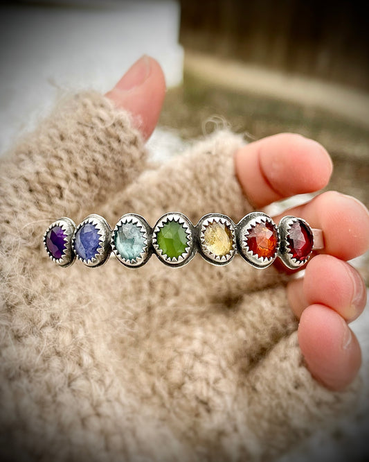 Signature Rose-Cut Rainbow Cuff