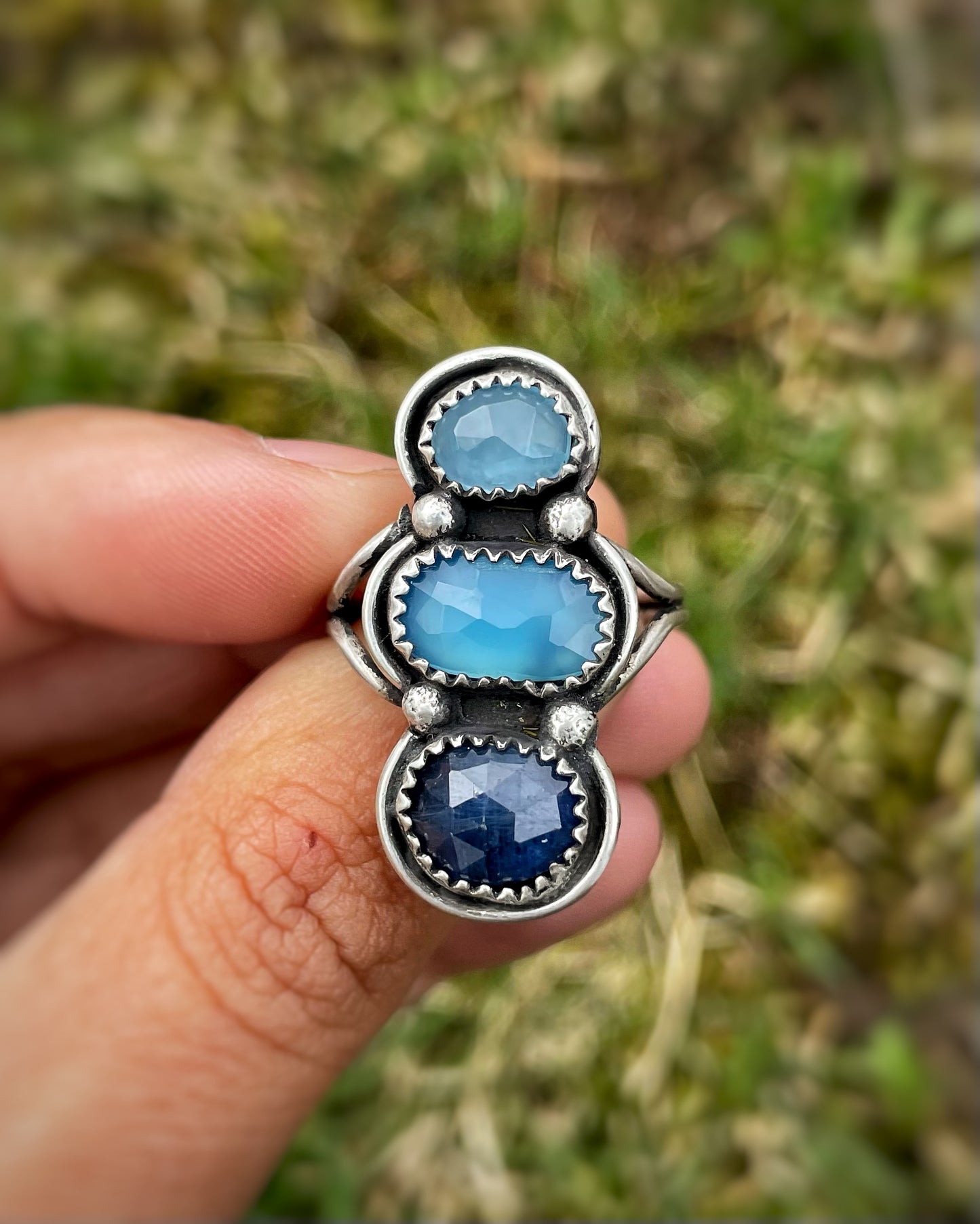 Multi-Gemstone Ring - Bright Blues