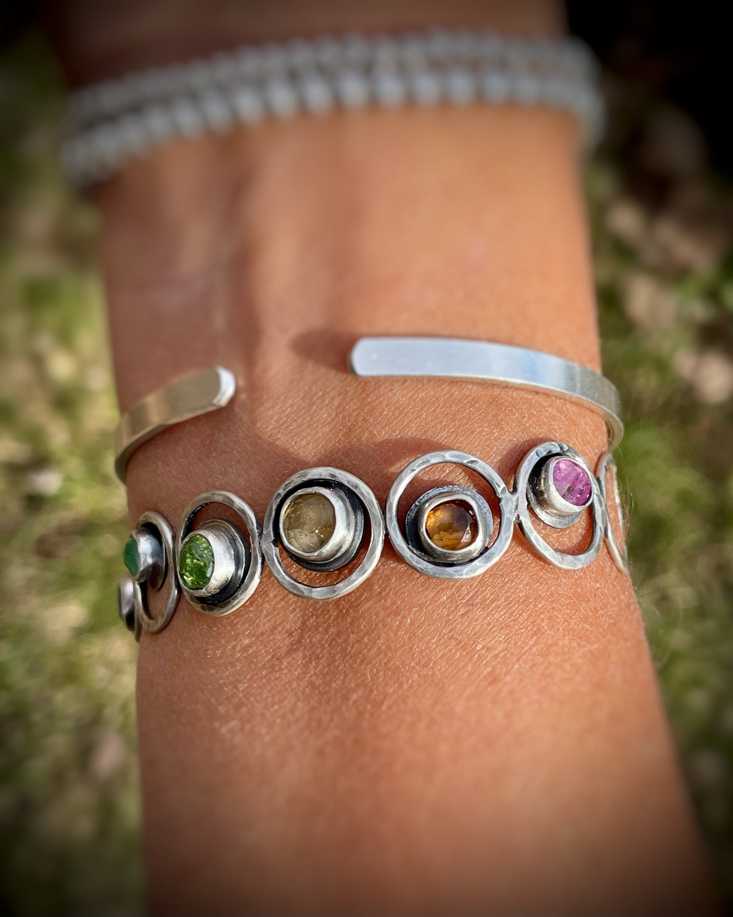 Orbit Gemstone Statement Cuff