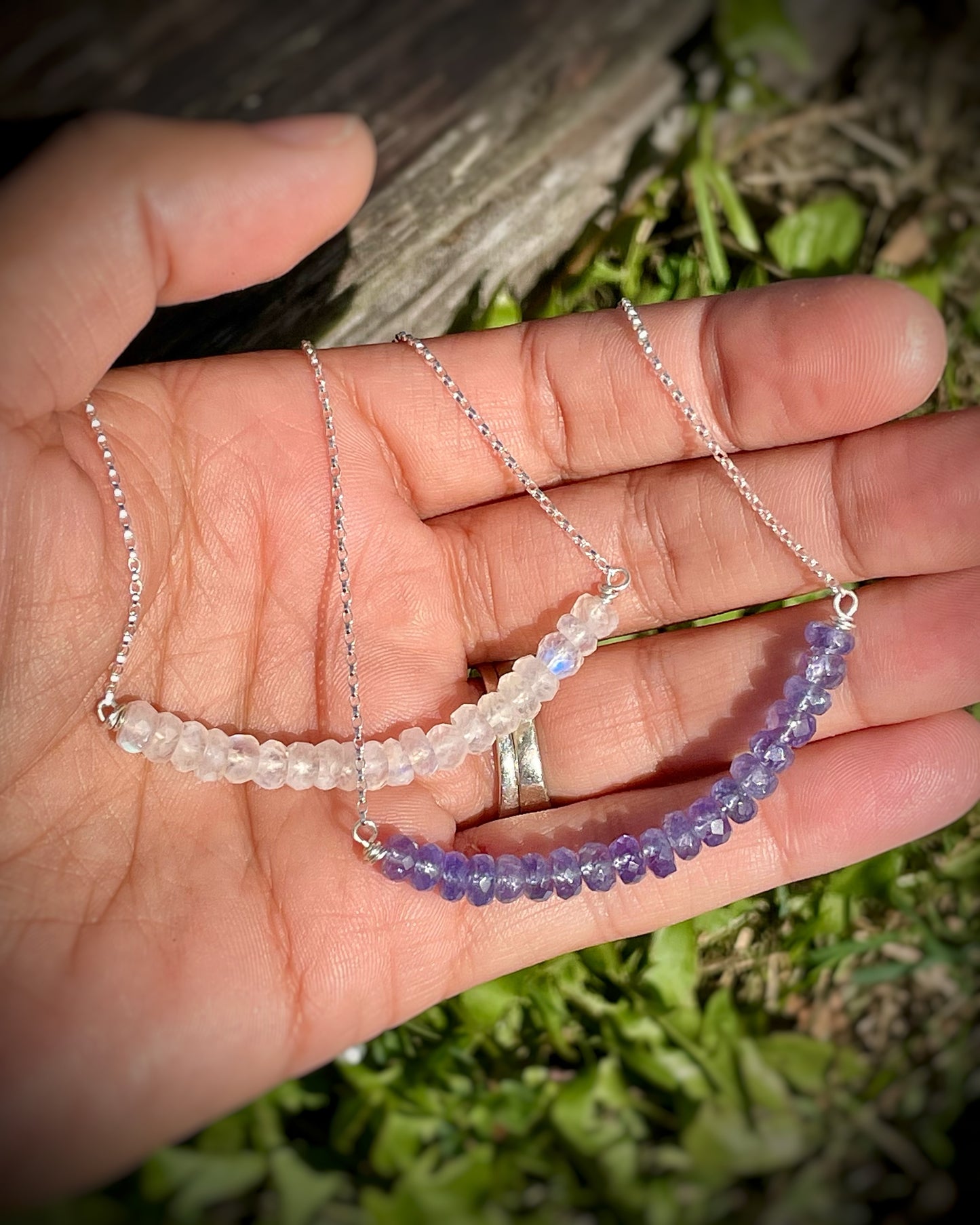 Gemstone Bar Necklace