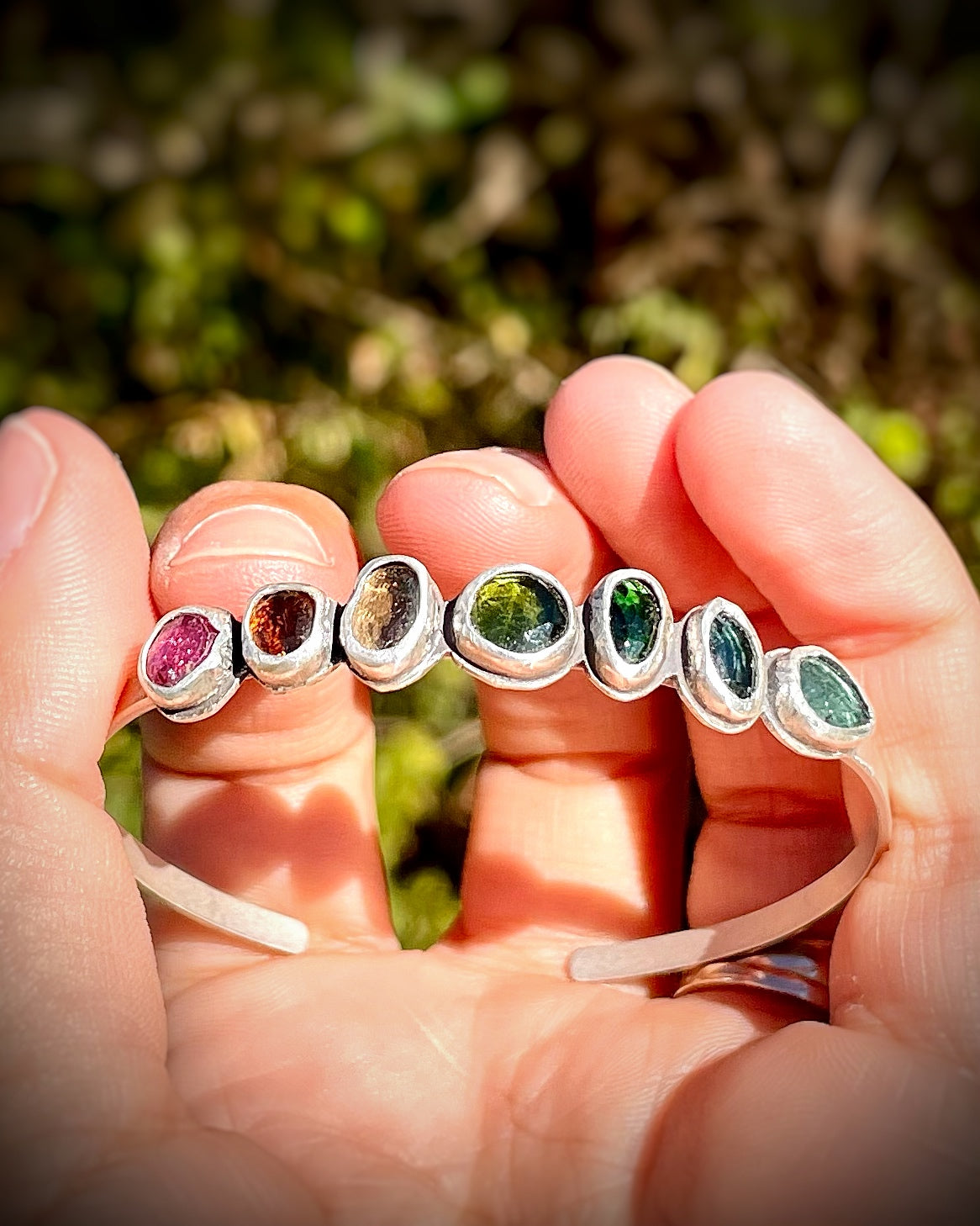 Tourmaline Rainbow Cuff (Sz Small)