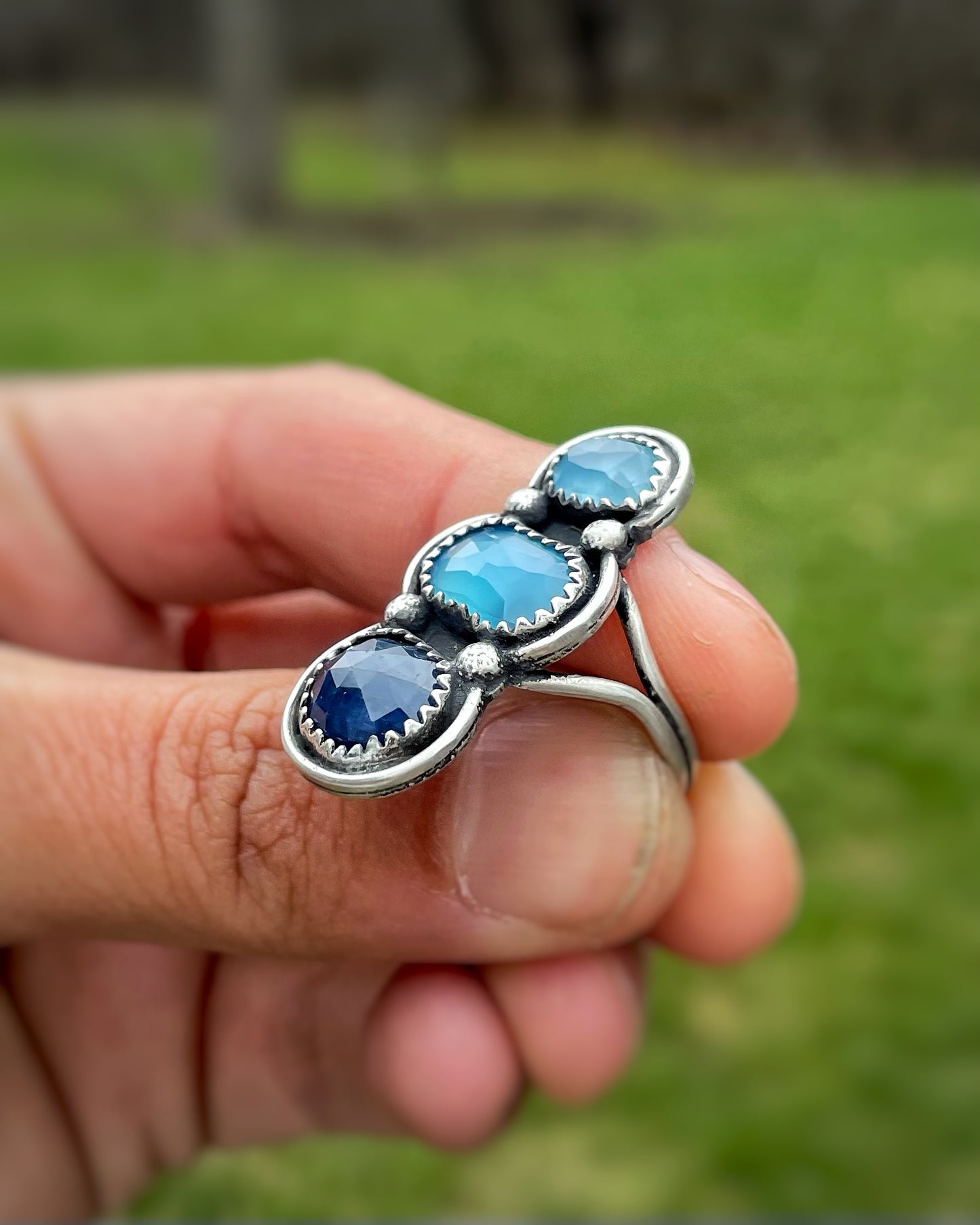 Multi-Gemstone Ring - Bright Blues