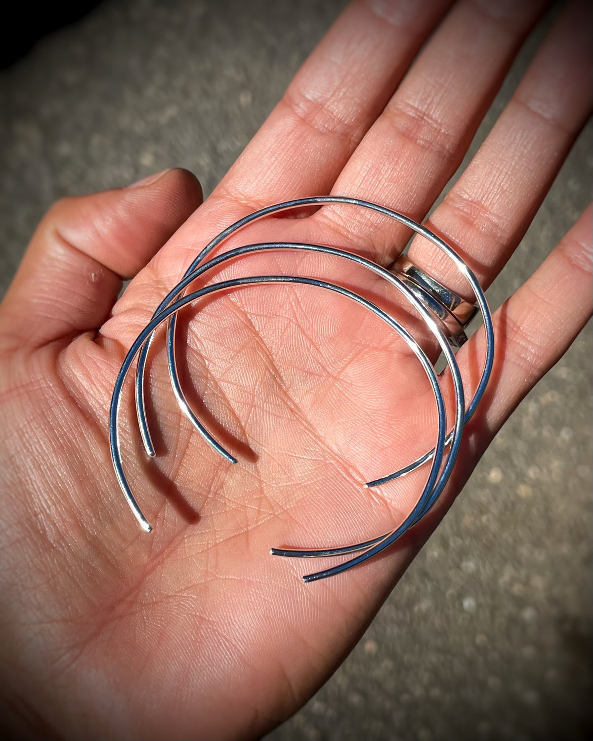 Minimalist Sterling Silver Stacking Cuffi