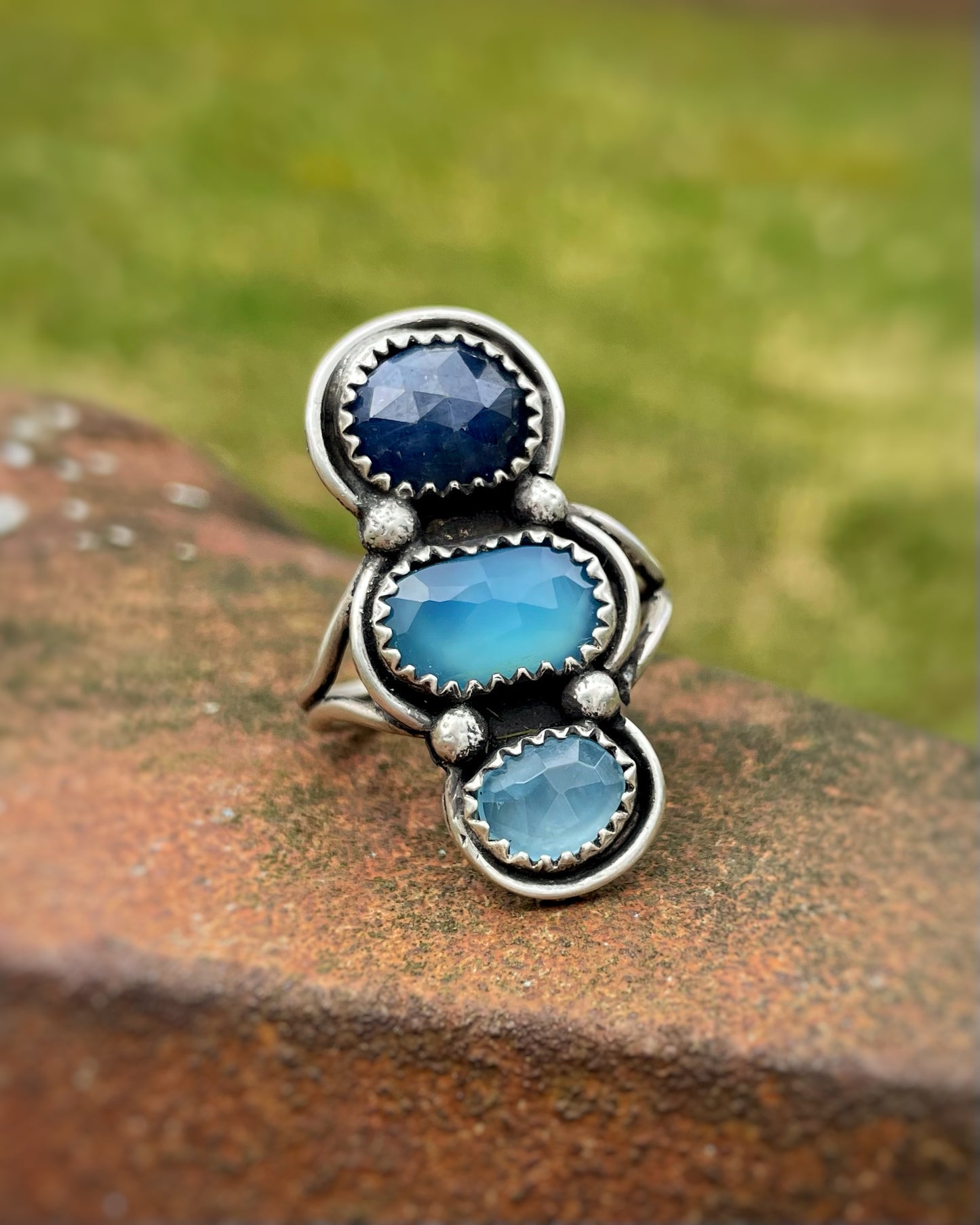 Multi-Gemstone Ring - Bright Blues