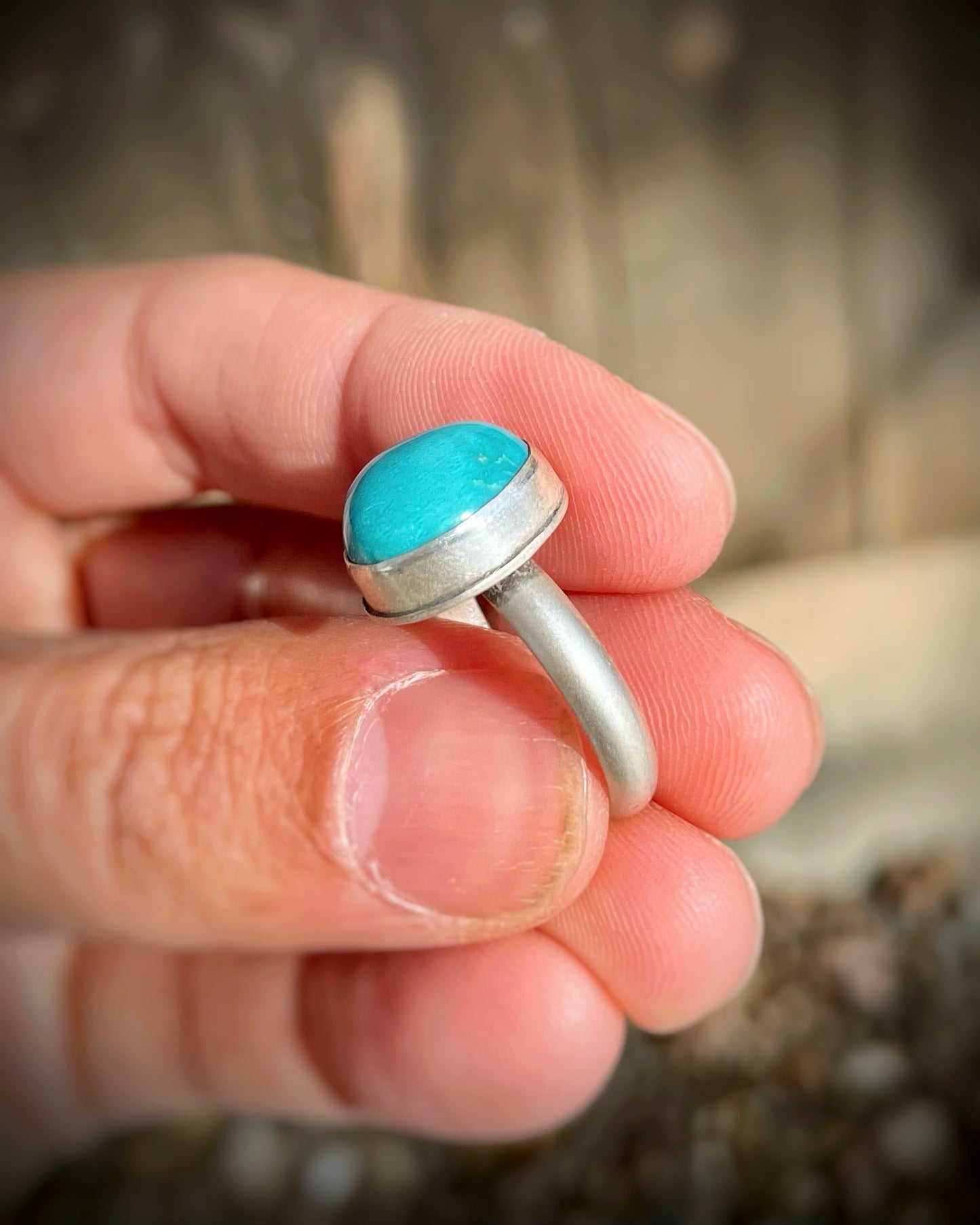 Fox Mine Turquoise Nugget Ring