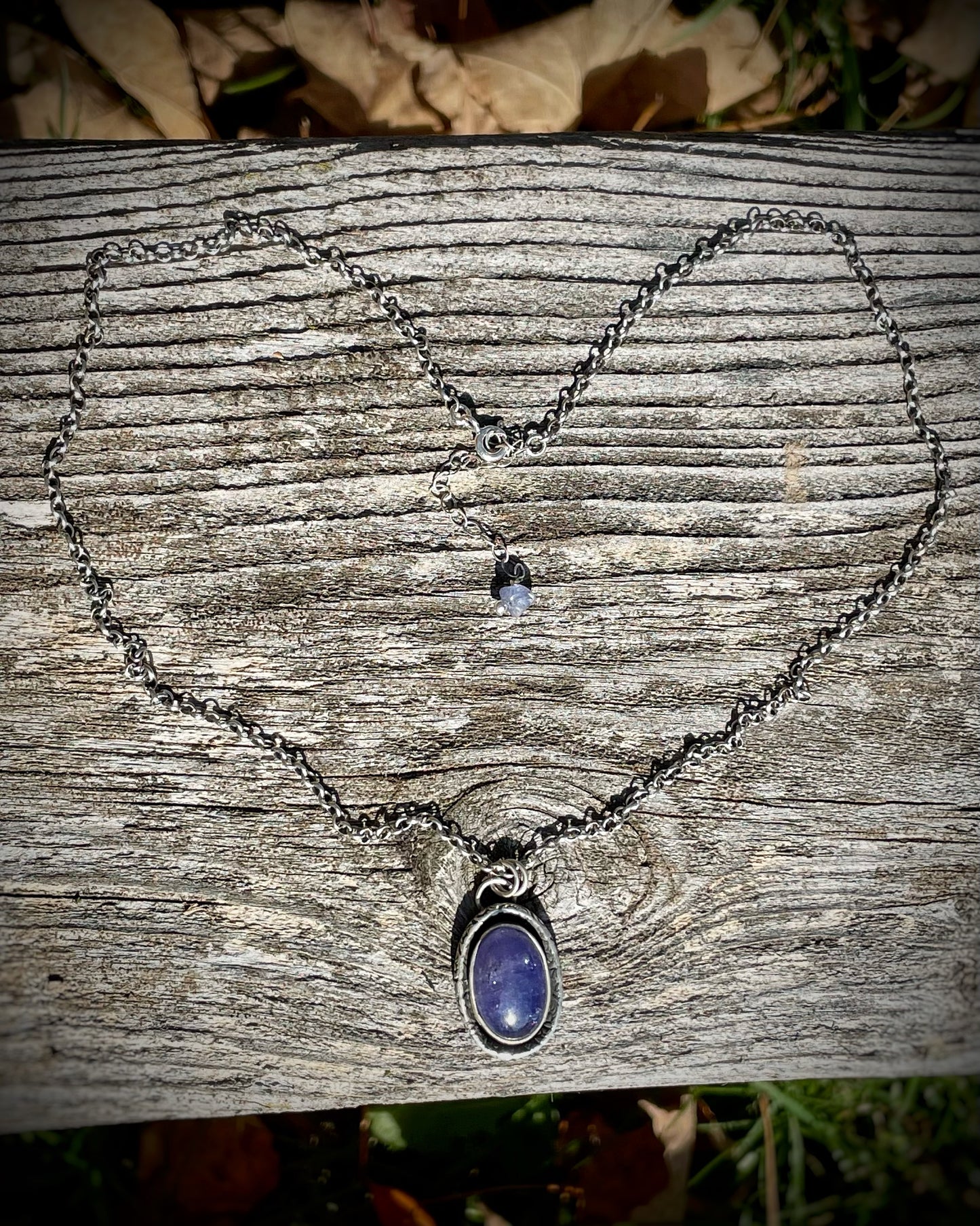 Patterned Border Gemstone Pendants
