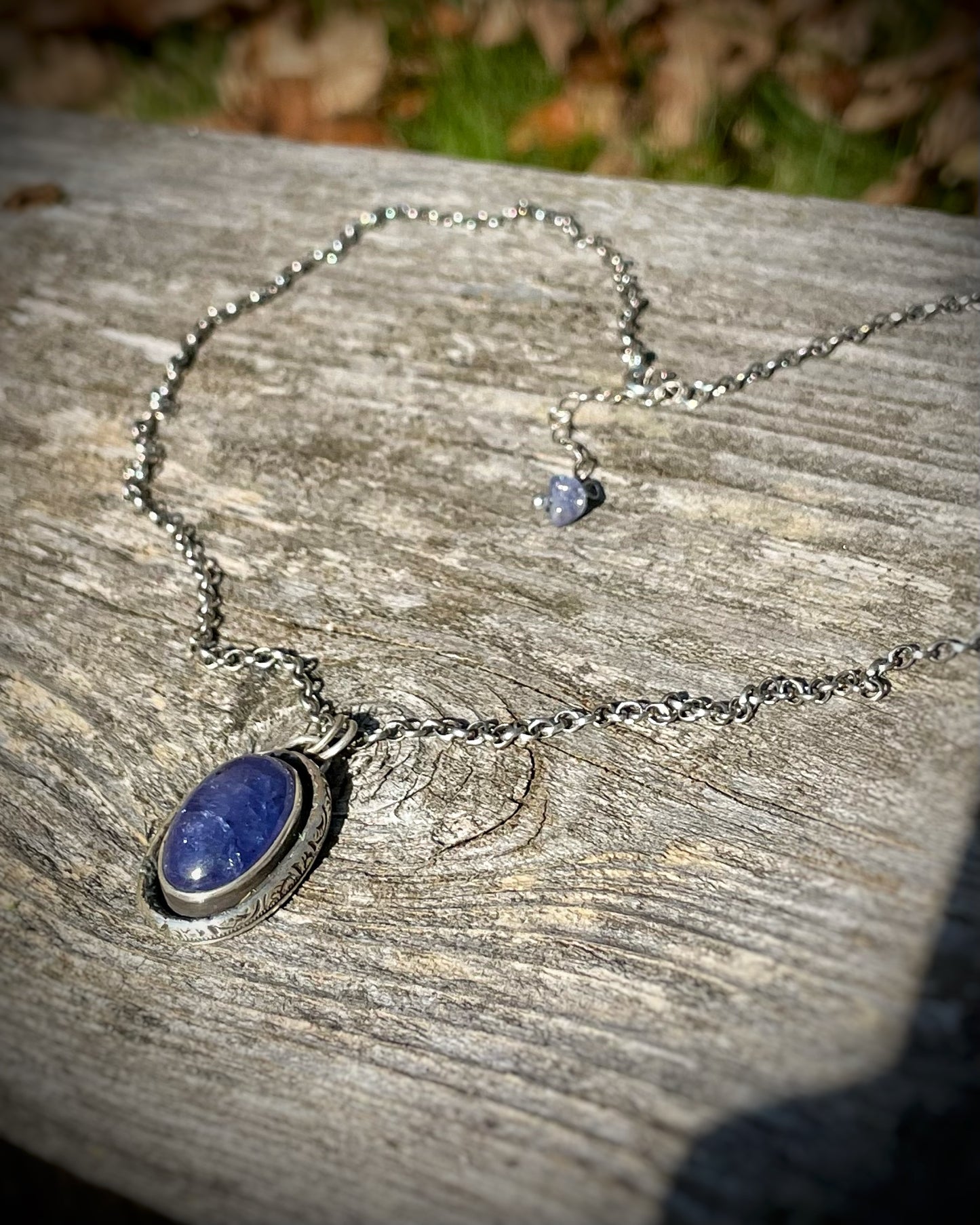 Patterned Border Gemstone Pendants