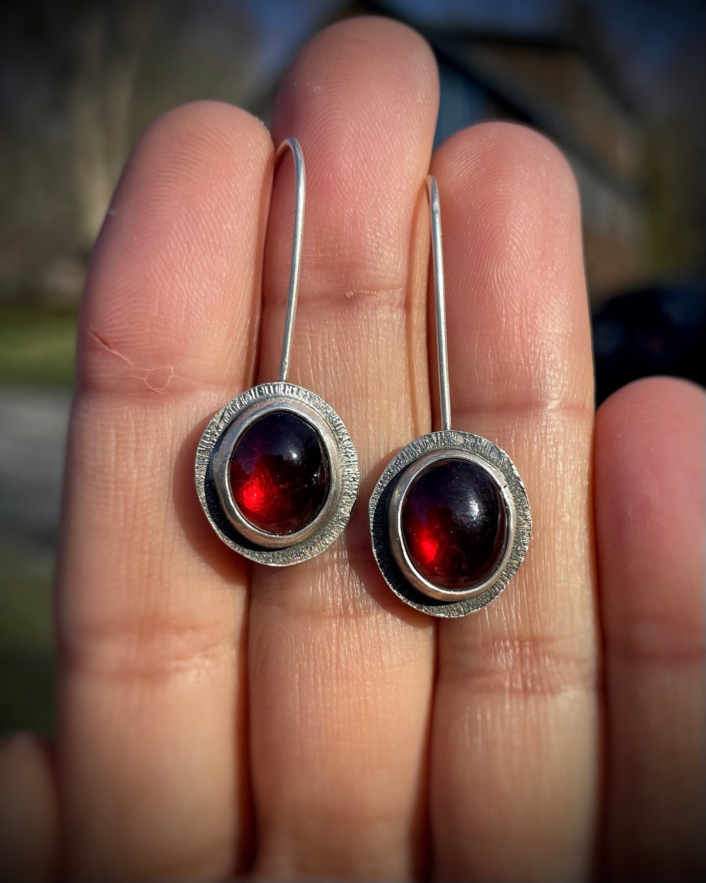 Gemstone Drop Earrings