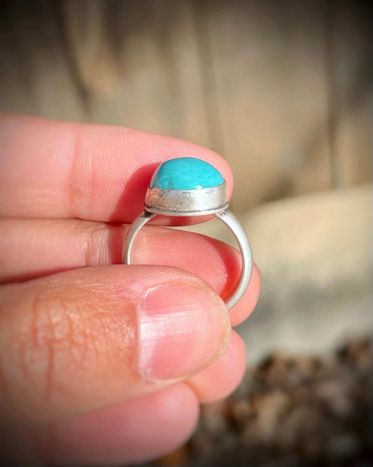 Fox Mine Turquoise Nugget Ring