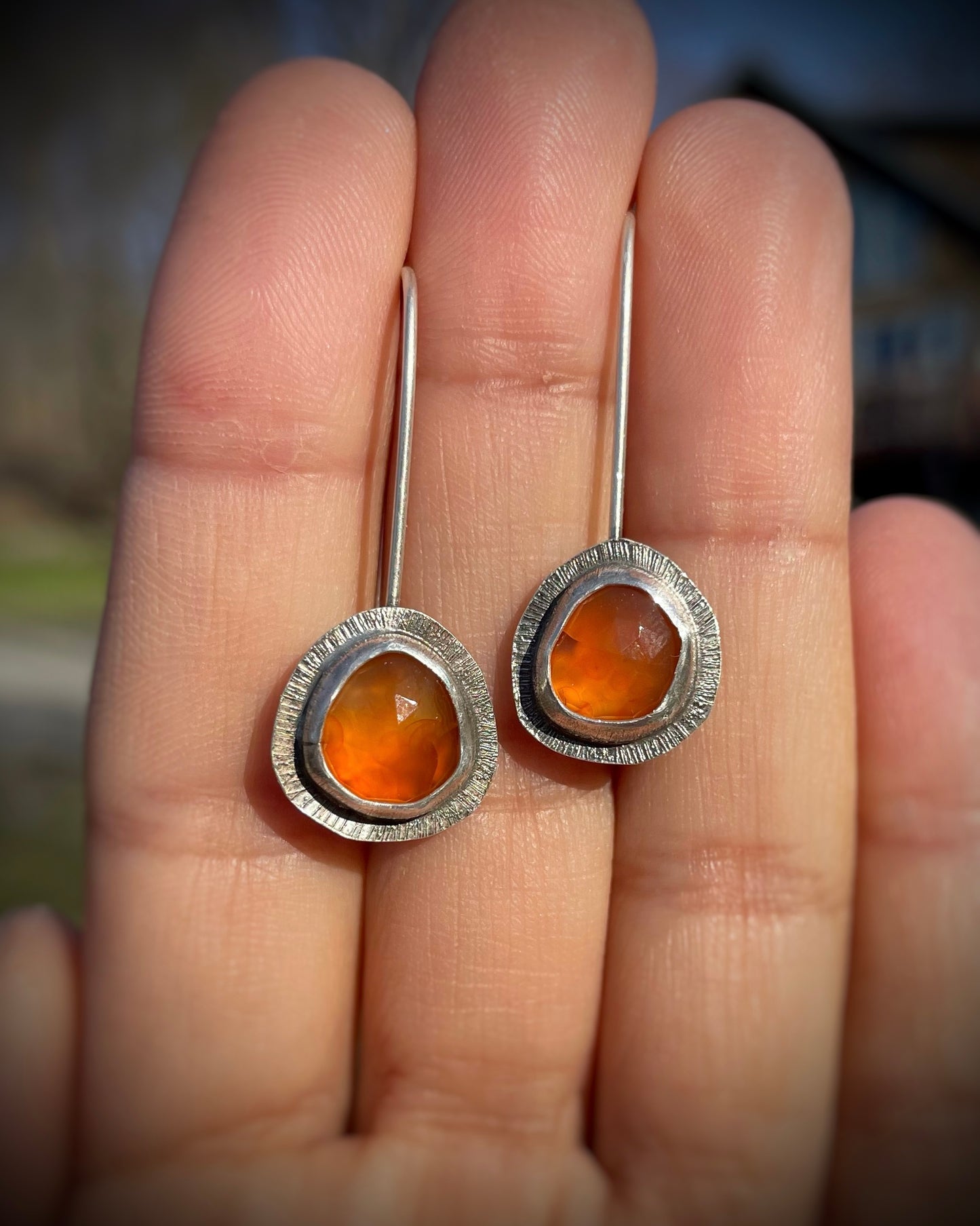 Gemstone Drop Earrings