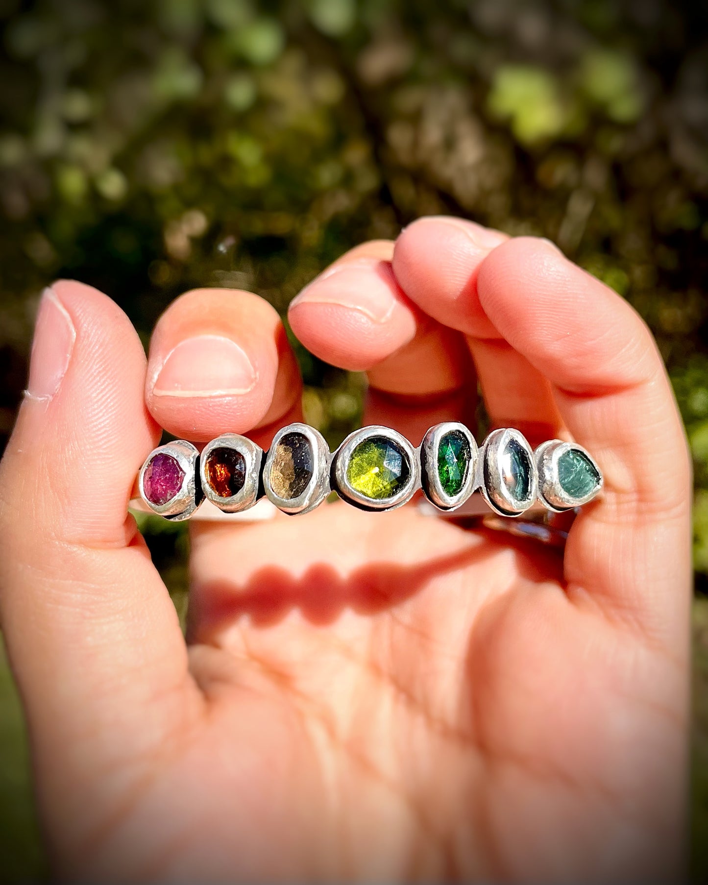 Tourmaline Rainbow Cuff (Sz Small)