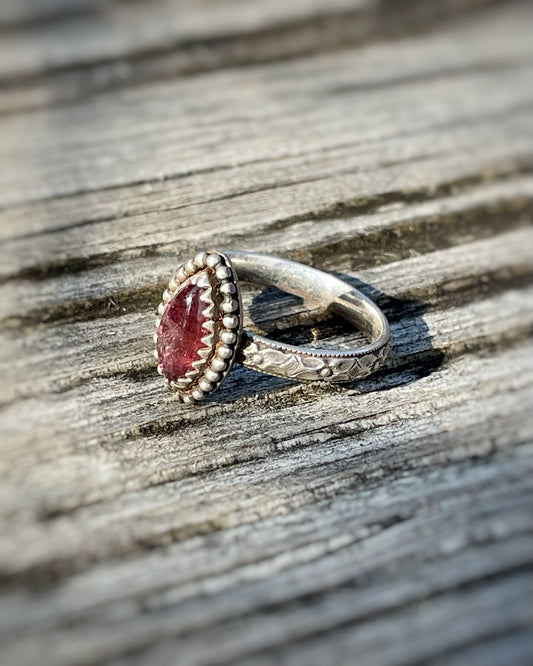 Pink Tourmaline Marquise Ring