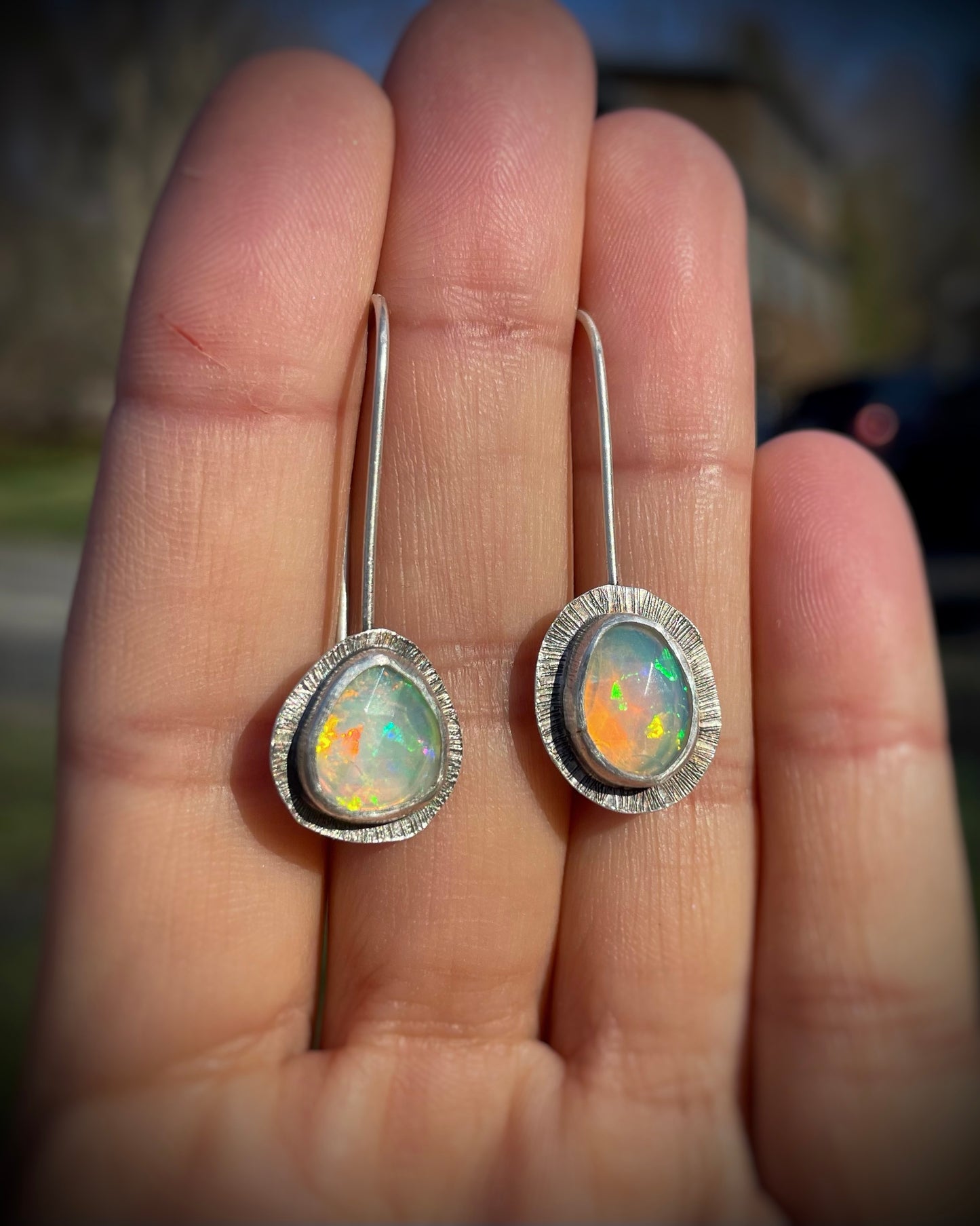 Gemstone Drop Earrings