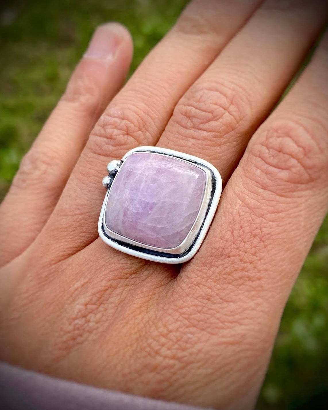 Chunky Kunzite Statement Ring