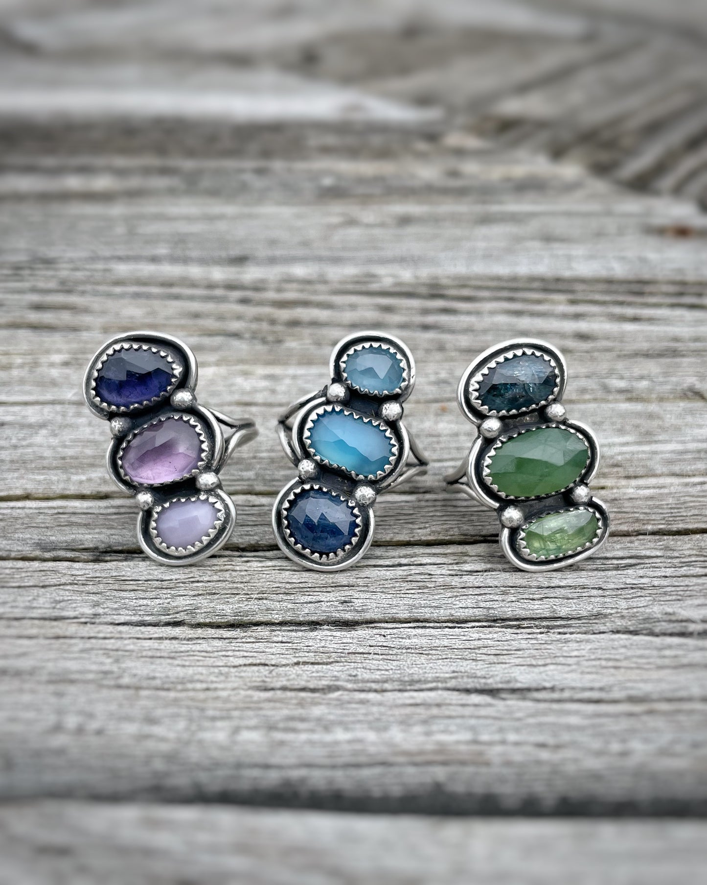 Multi-Gemstone Ring - Bright Blues