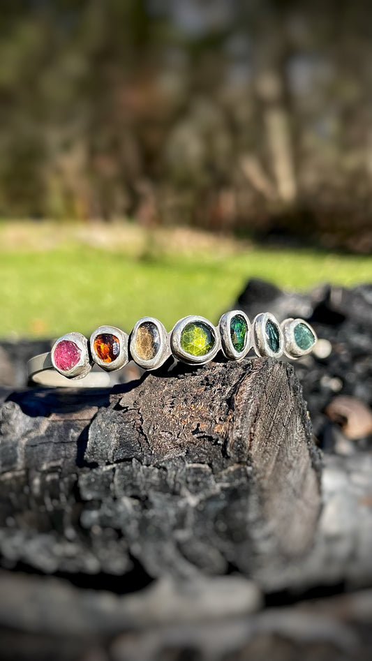 Tourmaline Rainbow Cuff (Sz Small)