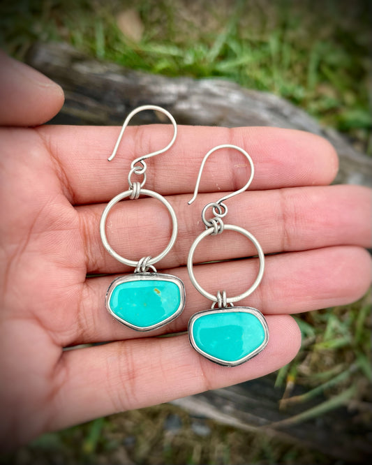 Tyrone Turquoise Orbit Dangles