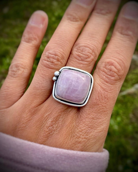 Chunky Kunzite Statement Ring
