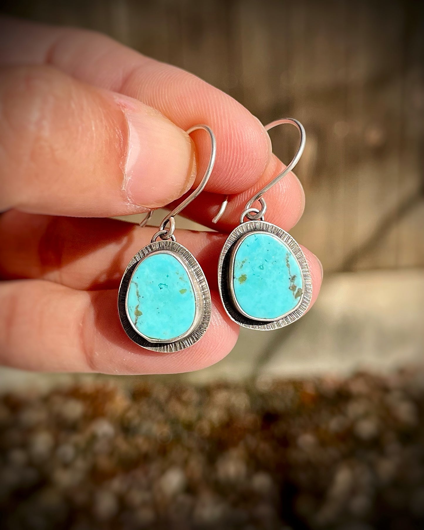 American Turquoise Freeform Dangles