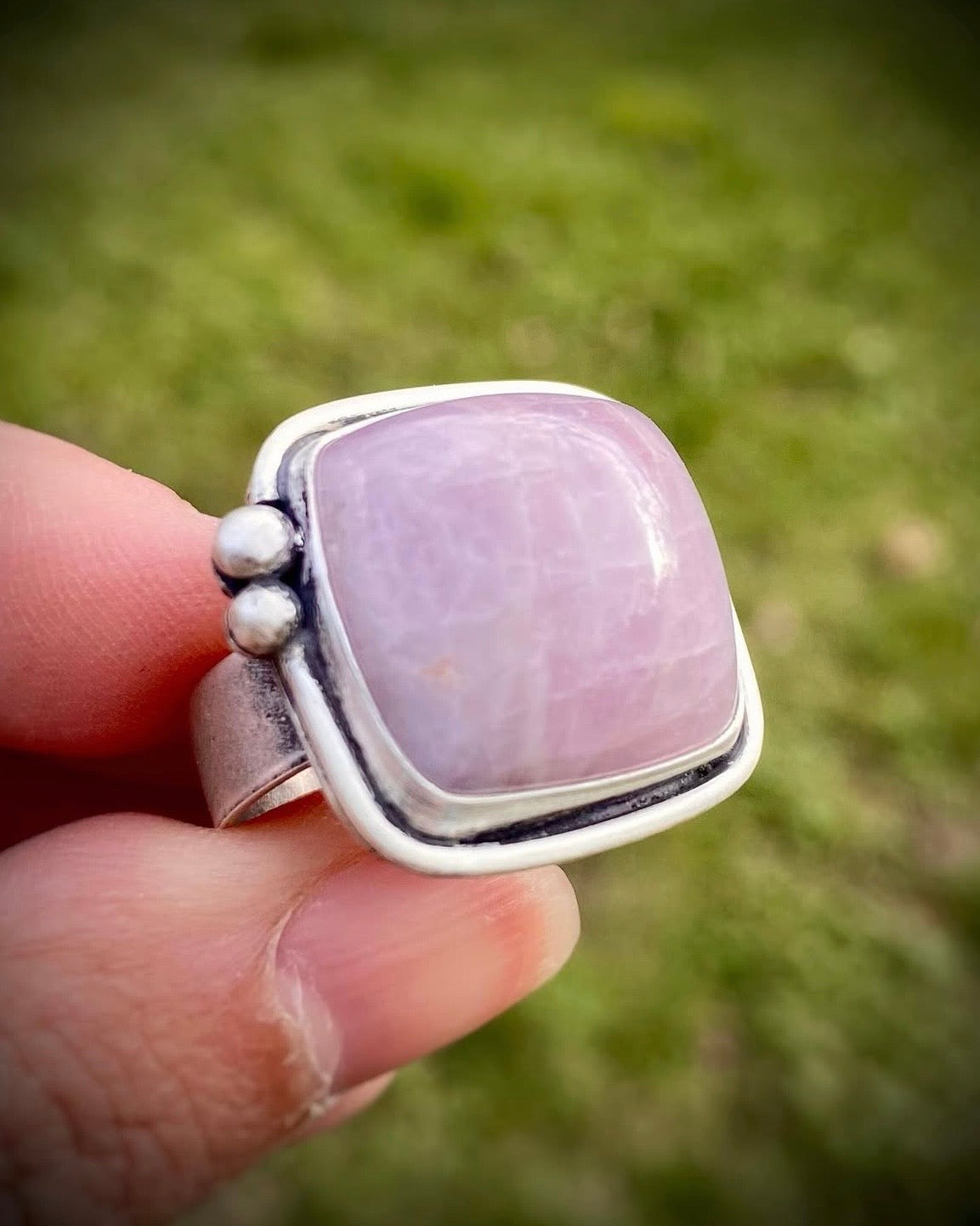 Chunky Kunzite Statement Ring